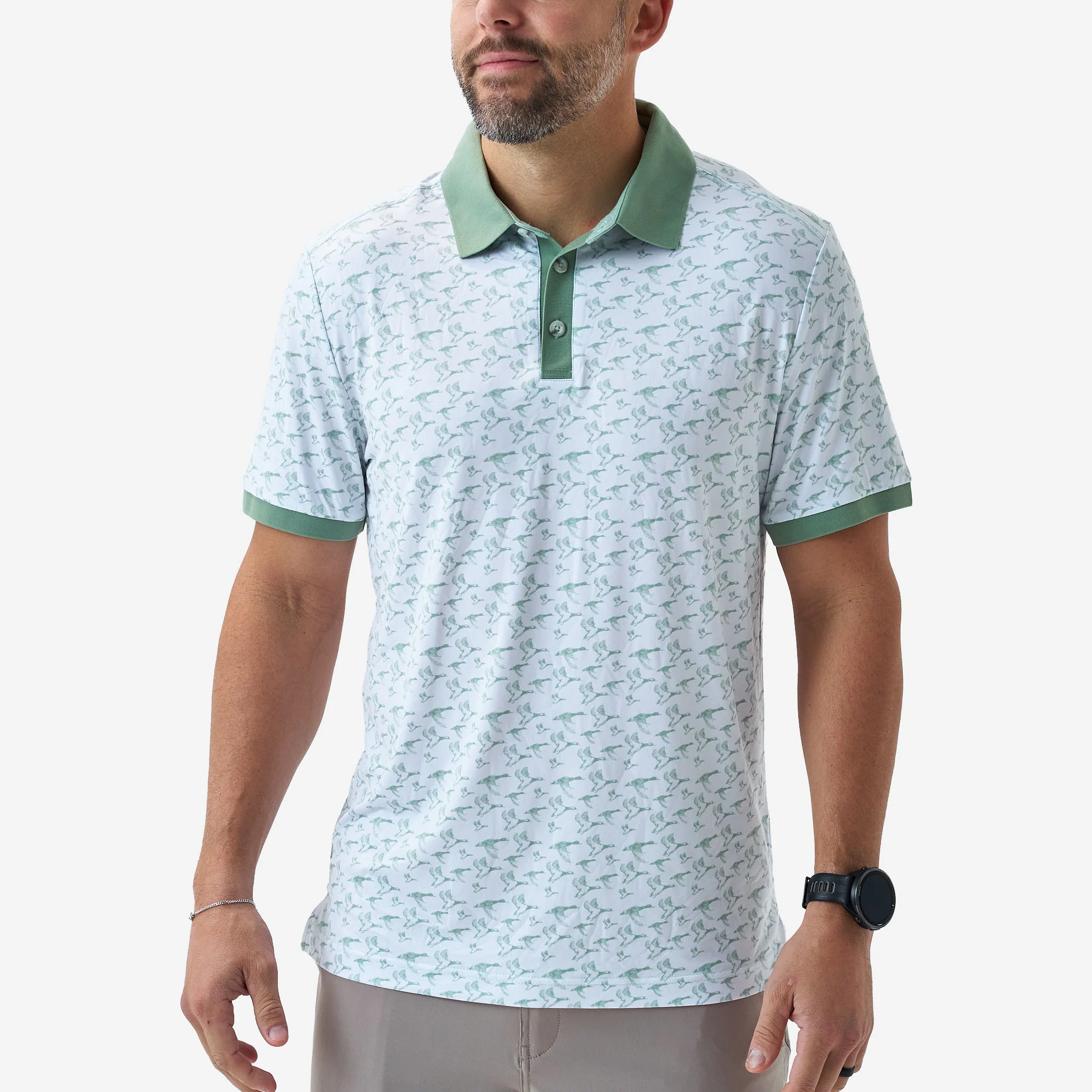 Performance Ringer Polo - Duck Season - White