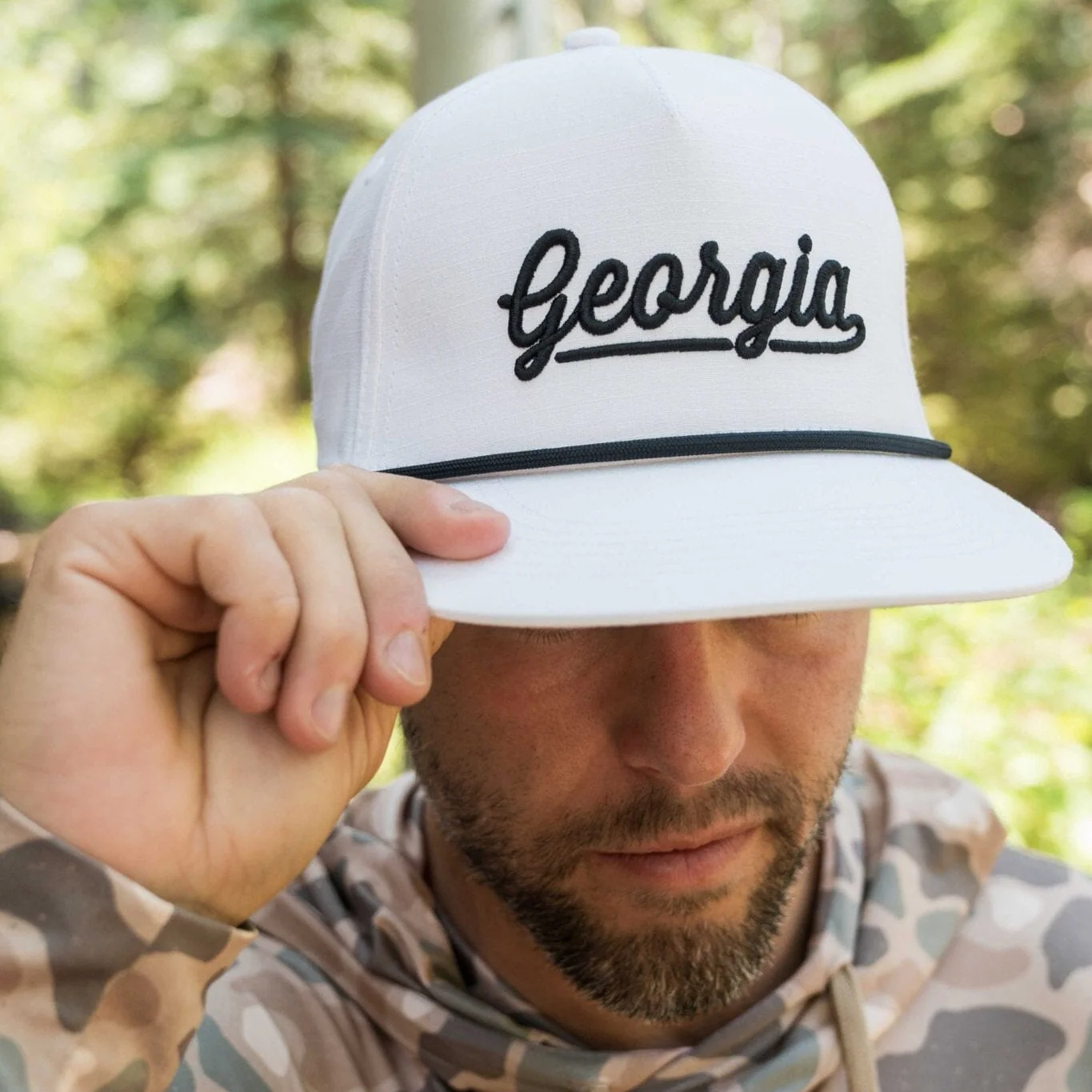 Cap - Georgia Script - White - Image 2