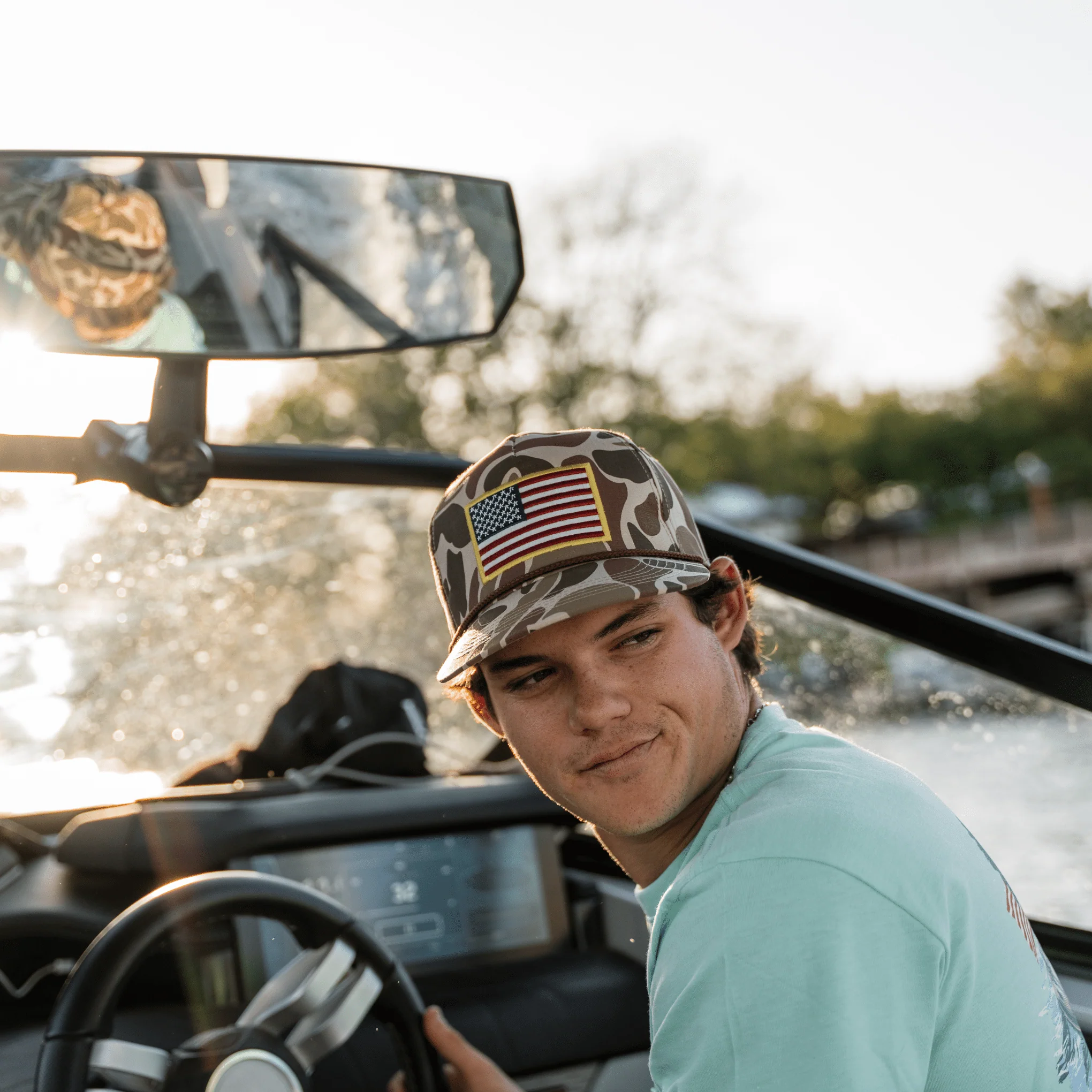Cap - American Flag - Camo - Image 4
