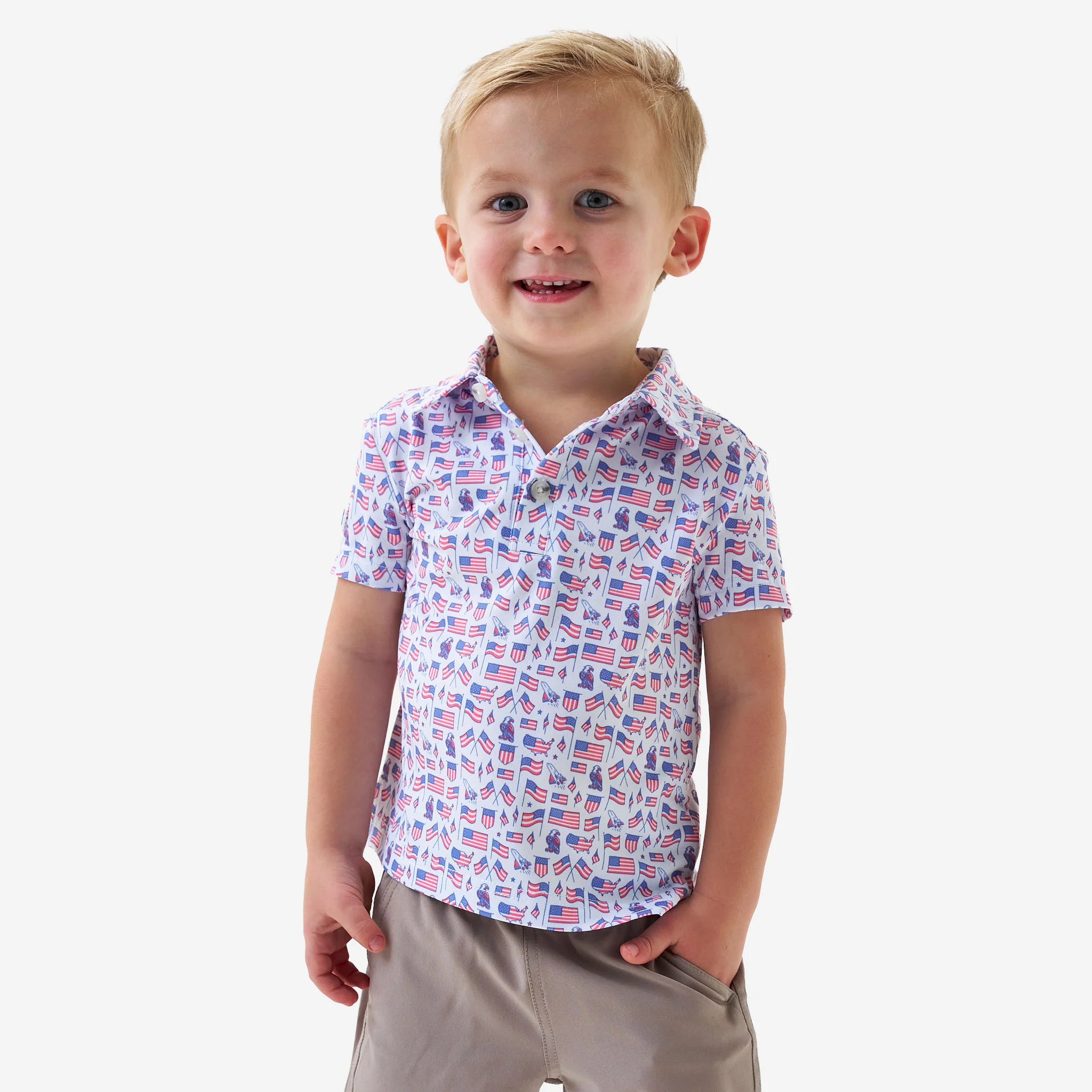 Father and Son Bundle - Performance Polo - Old Glory - Image 4