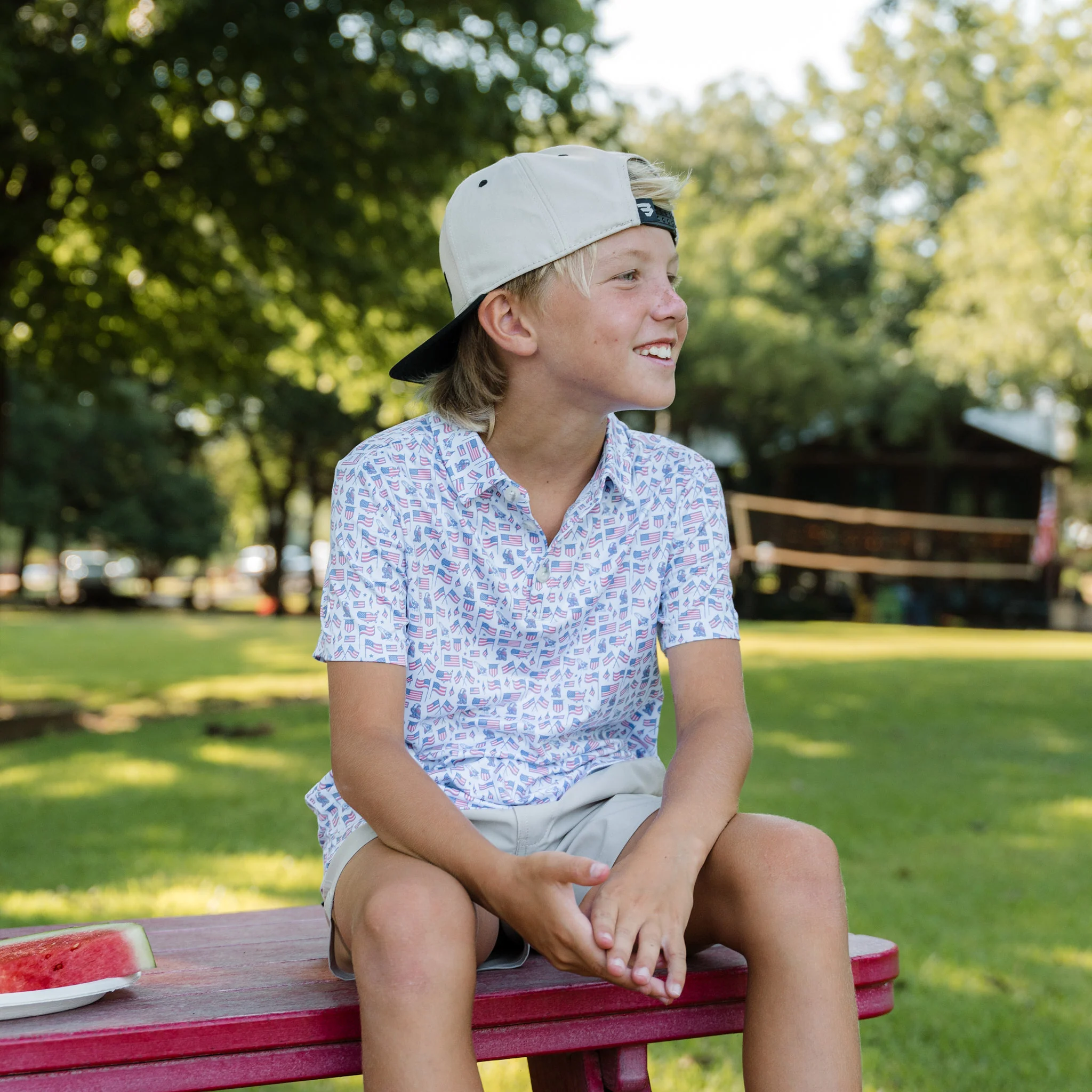 Father and Son Bundle - Performance Polo - Old Glory - Image 5