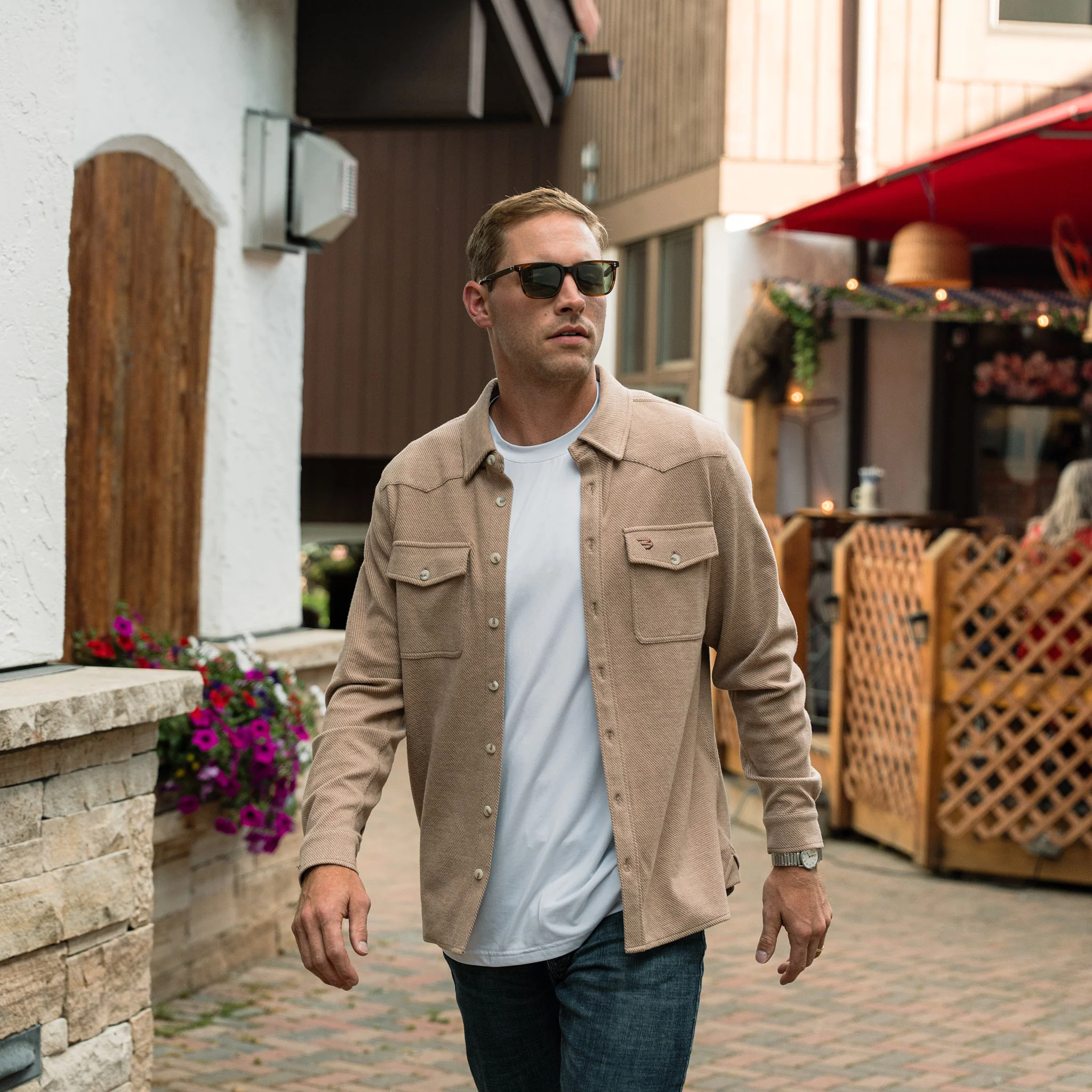 Long Sleeve - Austin Shirt - Khaki - Image 2
