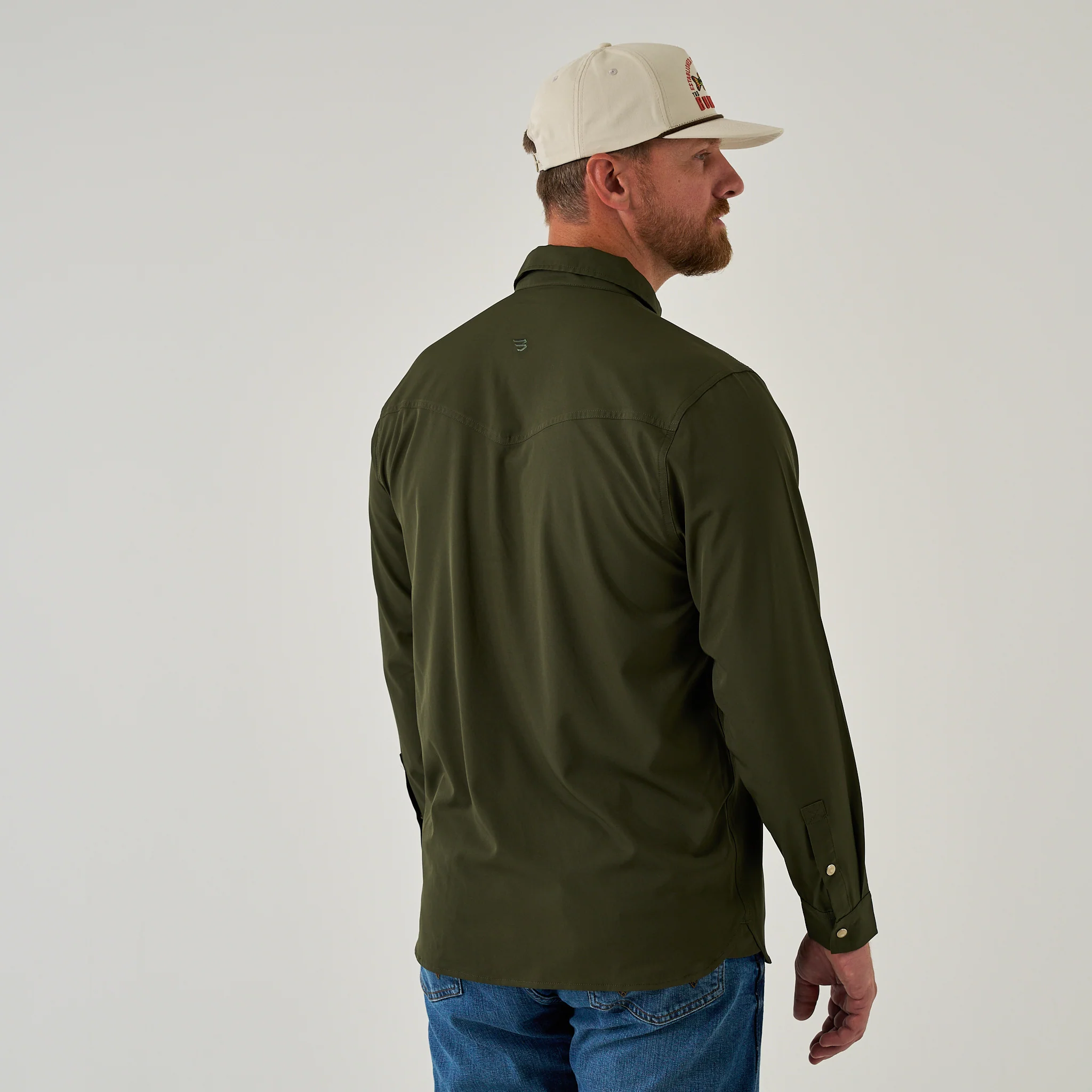 Long Sleeve - Performance Western Shirt - Mallard Green - Image 3