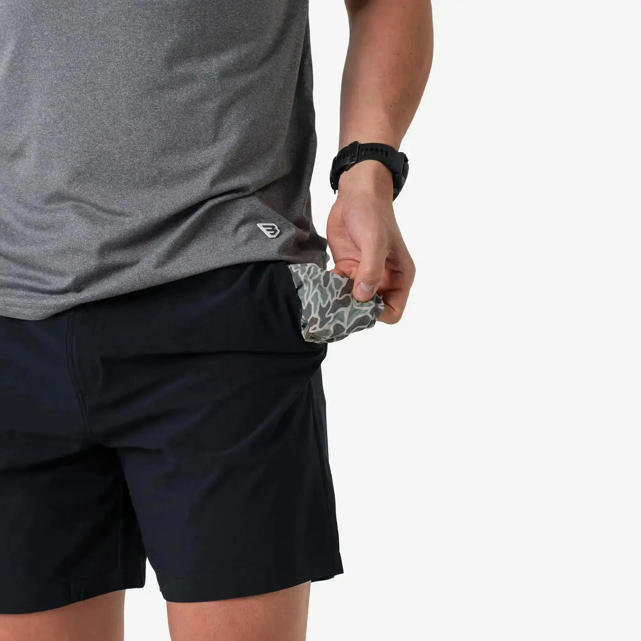 Everyday Short - Matte Black - Retro Duck Camo Pocket - Image 8