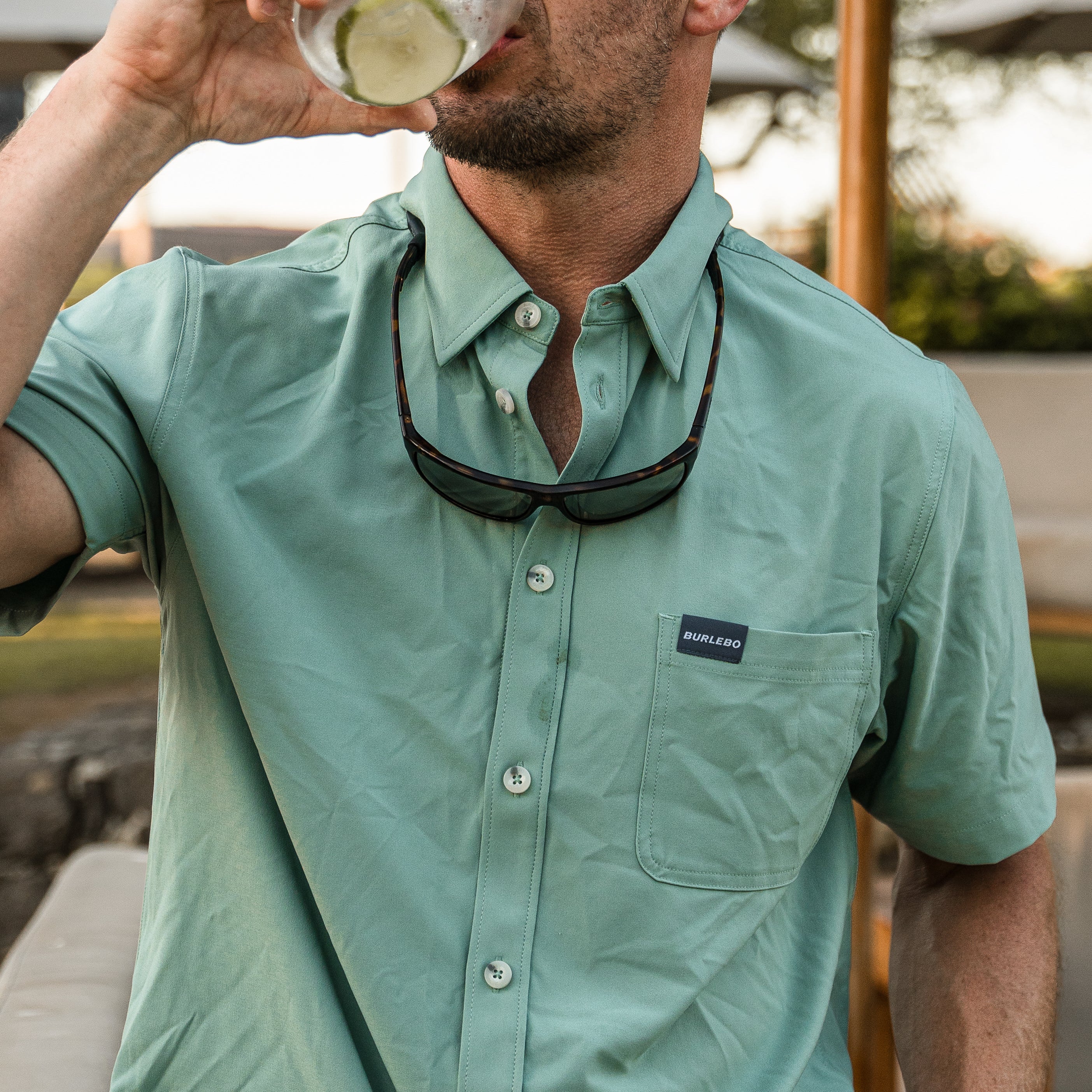 Performance Button Up - Sage - Image 2