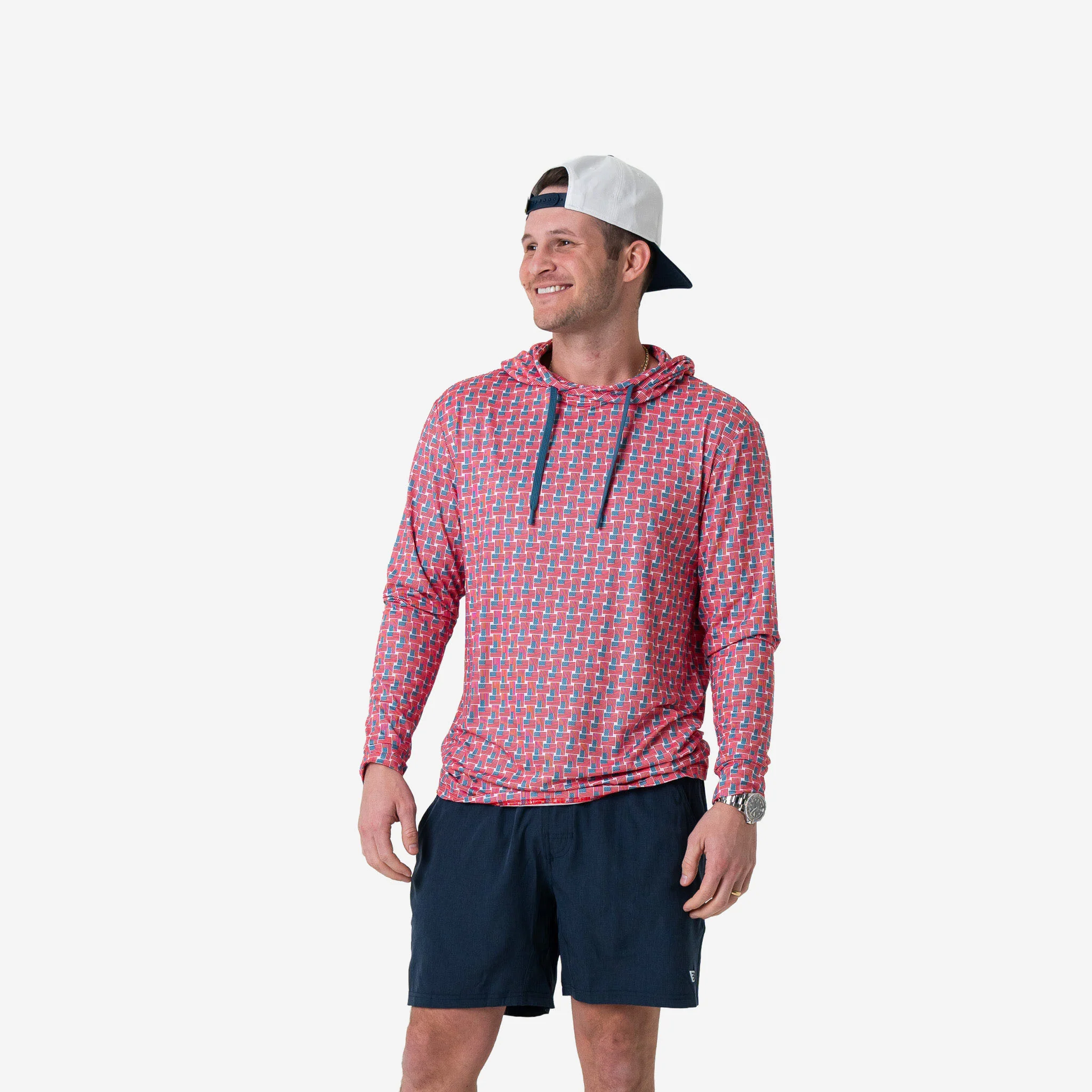Performance Hoodie - American Flag Print - Image 3