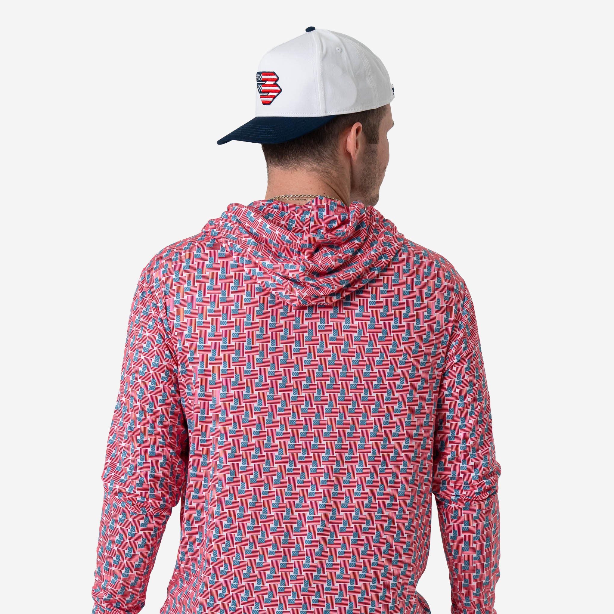 Performance Hoodie - American Flag Print - Image 4