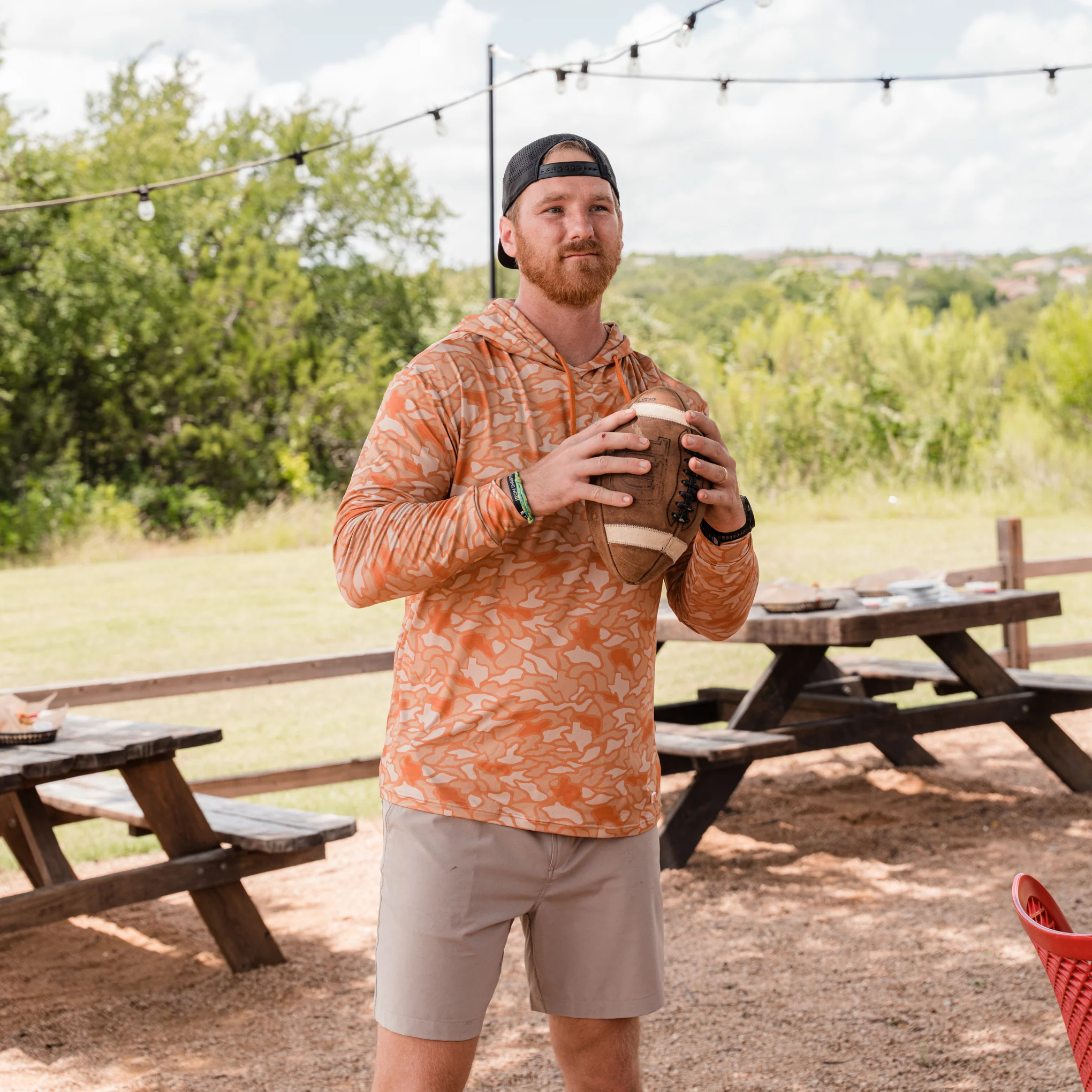 Performance Hoodie - Orange Texas Camo - Image 5