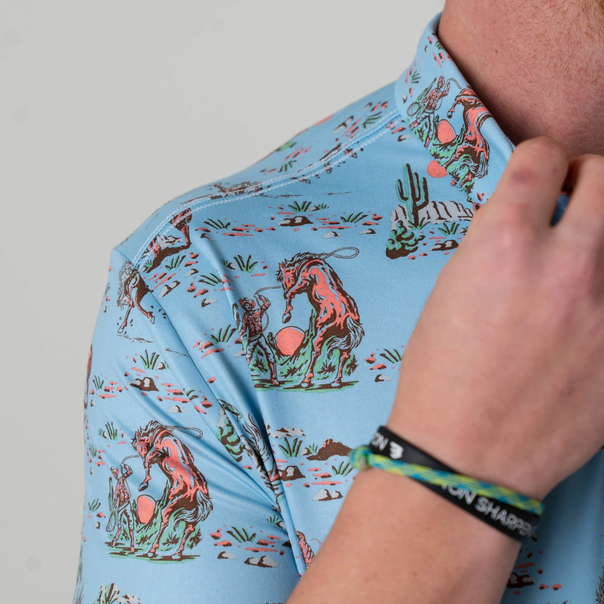 Performance Polo - Cowboy Up Blue - Image 3