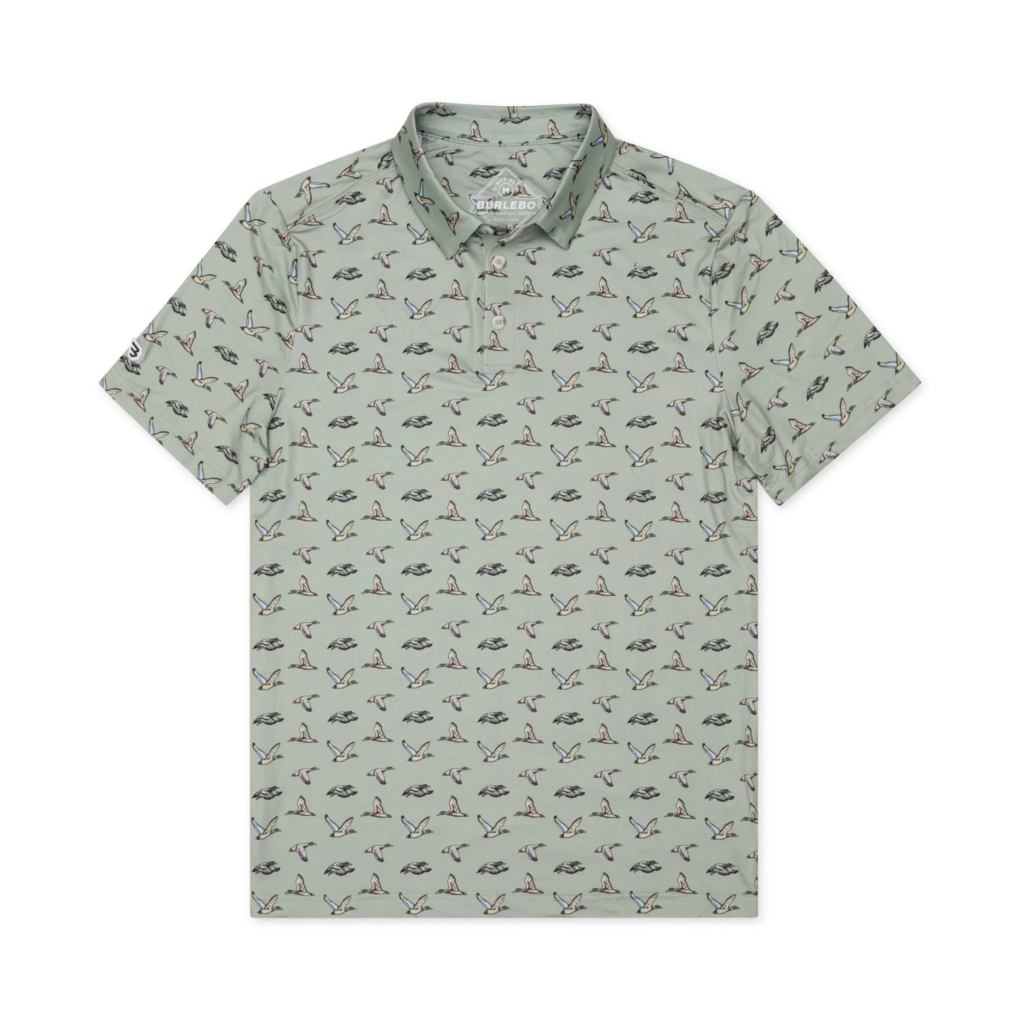 Performance Polo - Flying Ducks - Green - Image 5