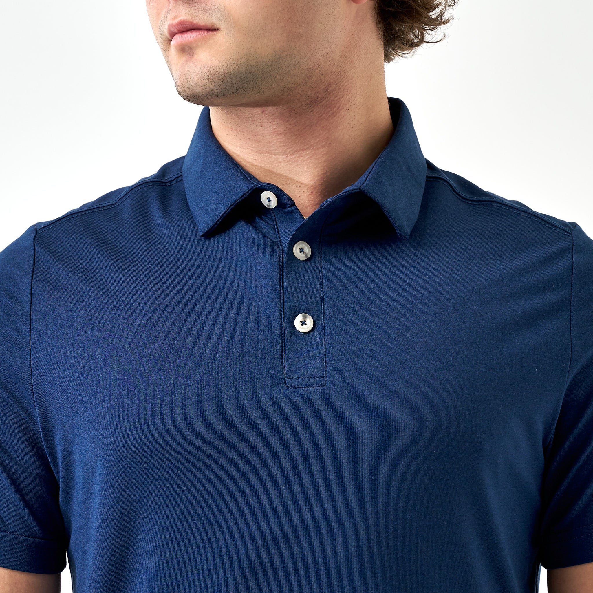 Performance Polo - Heather Navy - Image 6