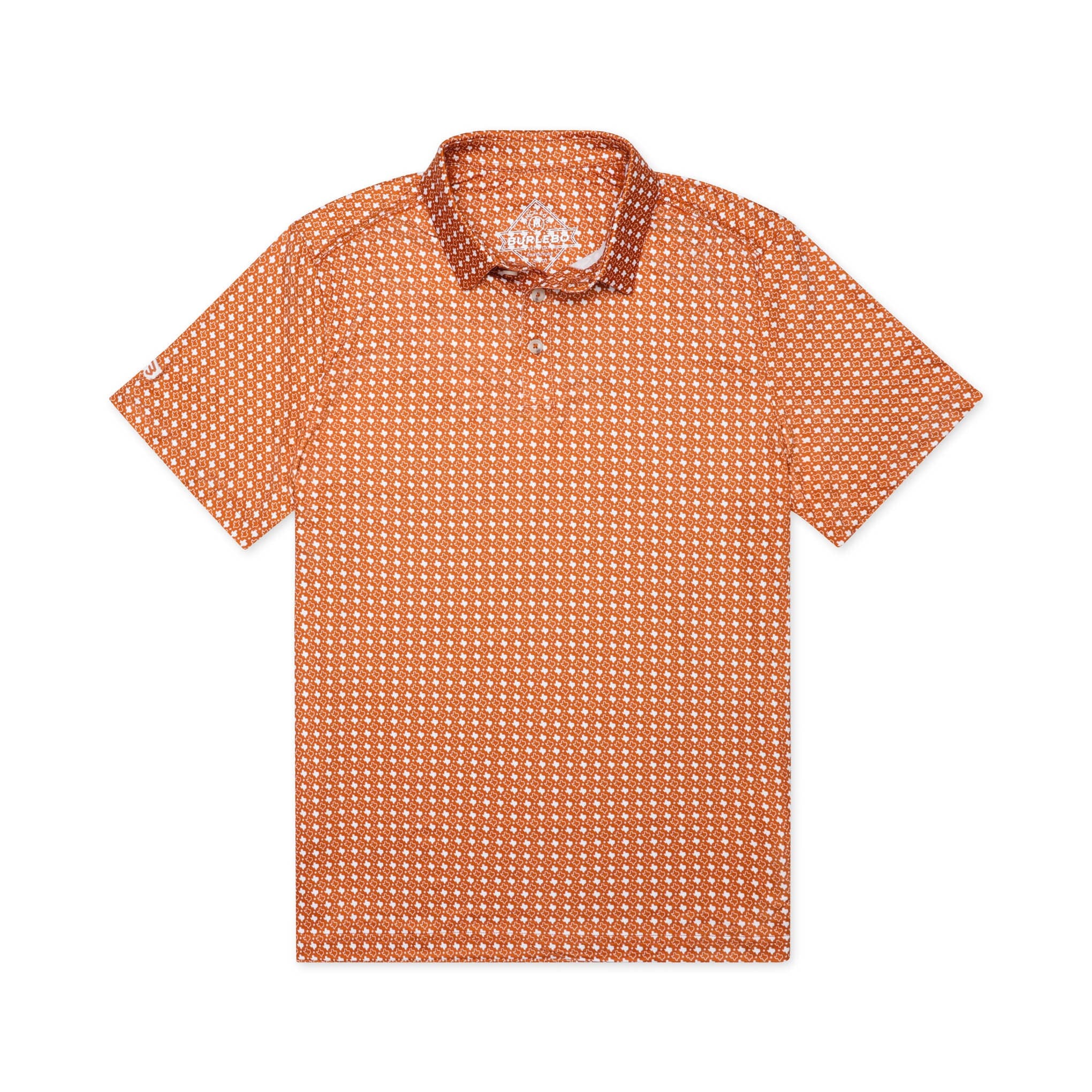 Performance Polo - Texas - Orange & White - Image 5