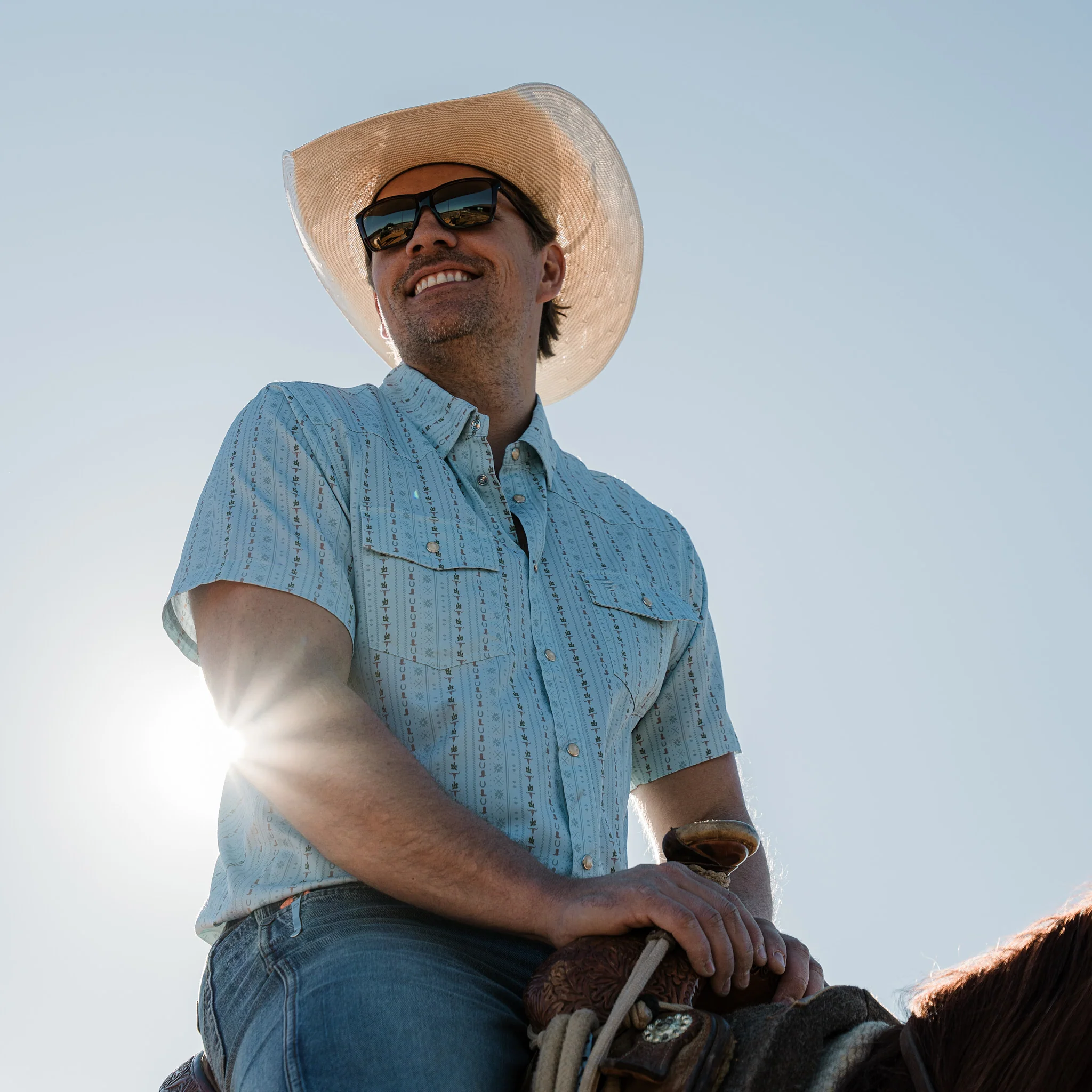 Performance Western Shirt - BURLEBO Ranch - Blue Jean - Image 2