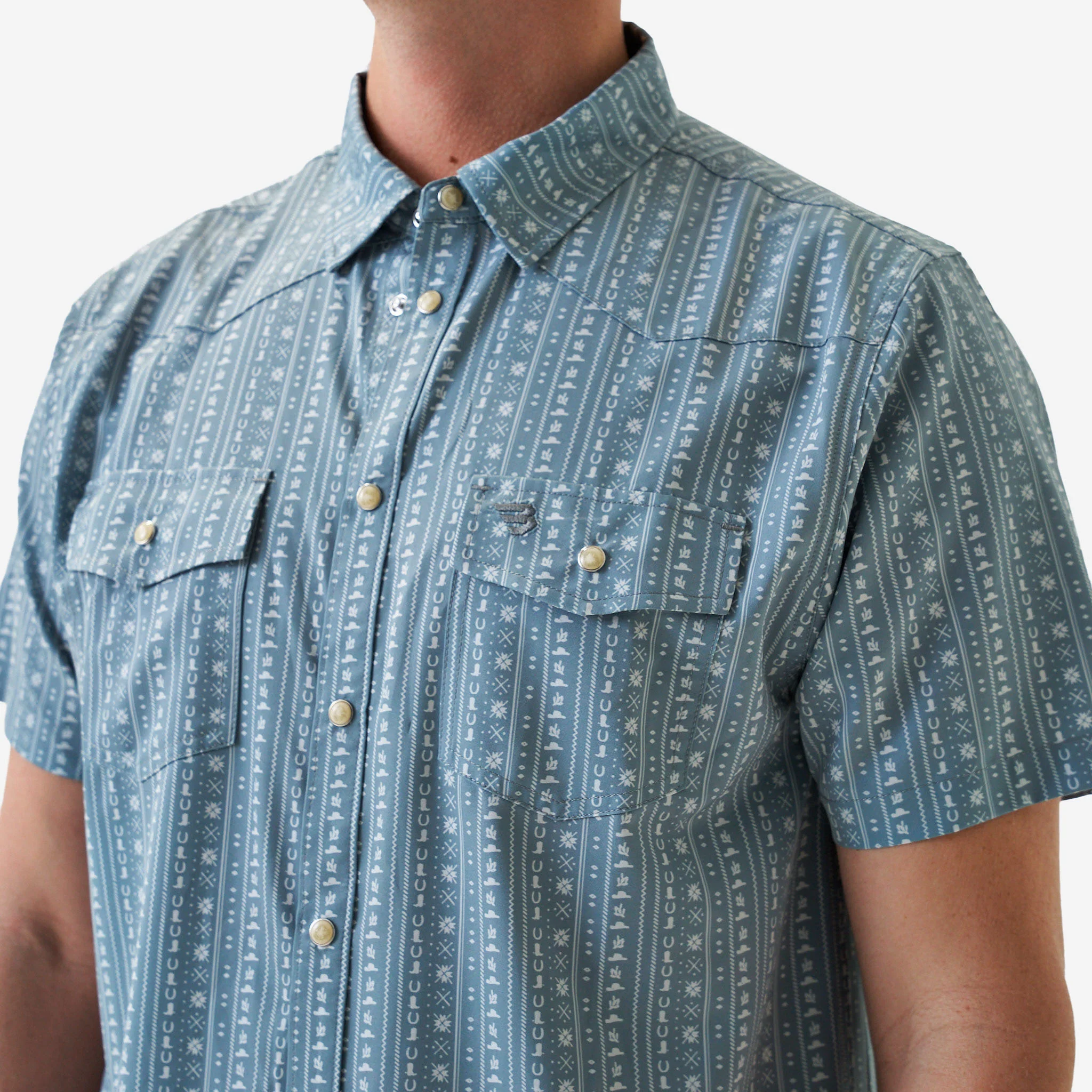 Performance Western Shirt - BURLEBO Ranch - Sage - Image 3