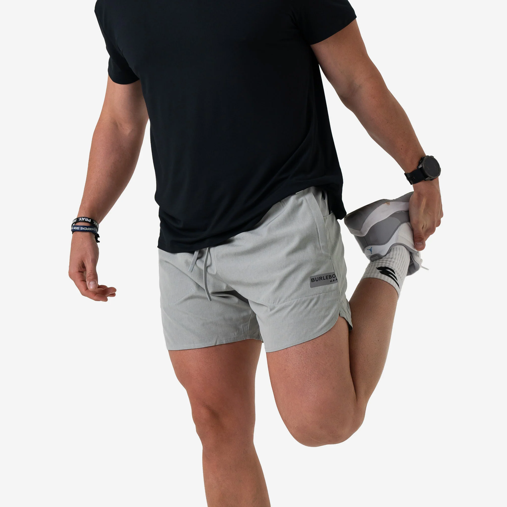 Training Short - Heather Light Grey - Image 3