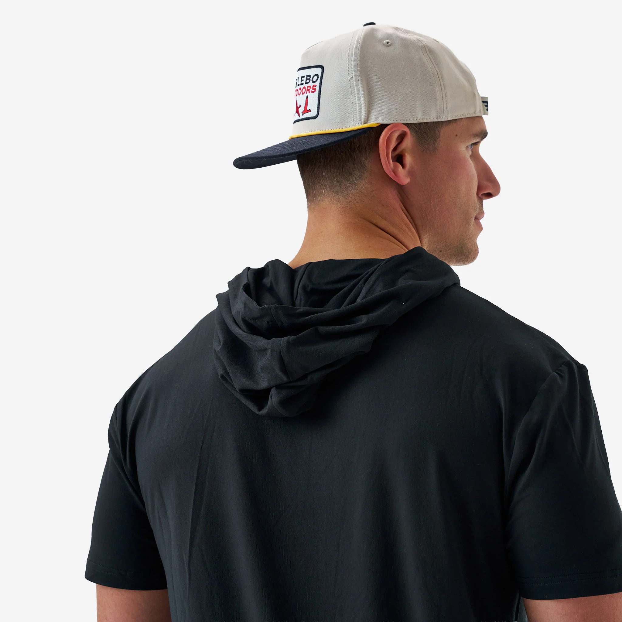 Short Sleeve Performance Hoodie - Black - Image 7