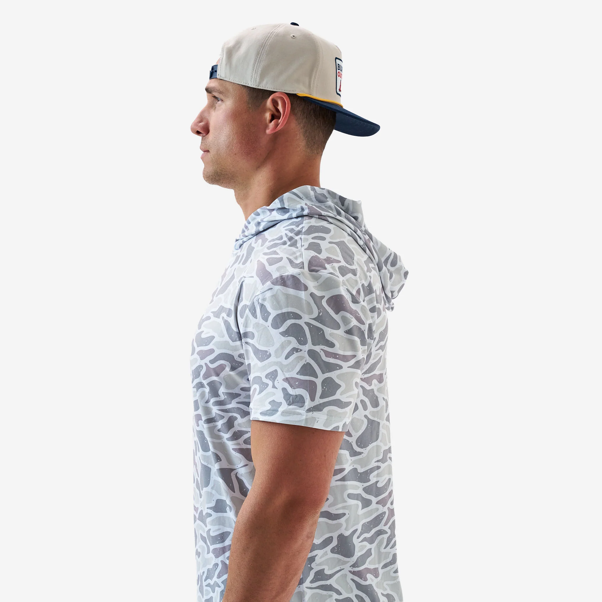 Short Sleeve Performance Hoodie - White Camo - Image 8