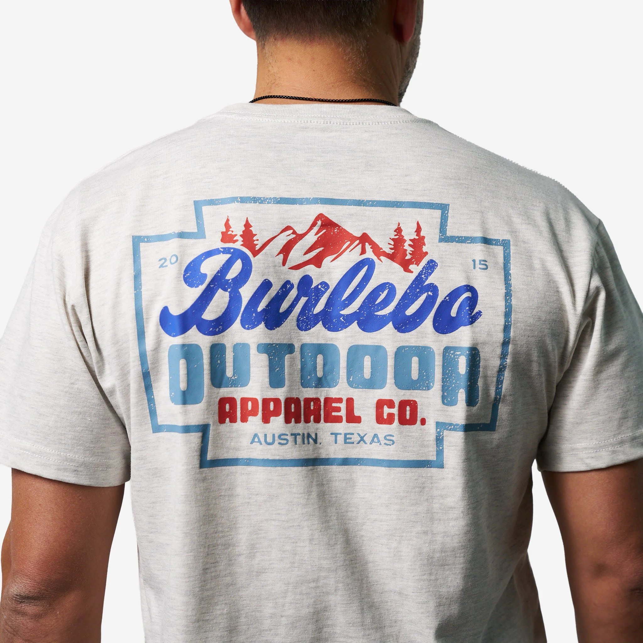 Short Sleeve Tee - Mountain Range - Ash Grey - Image 4