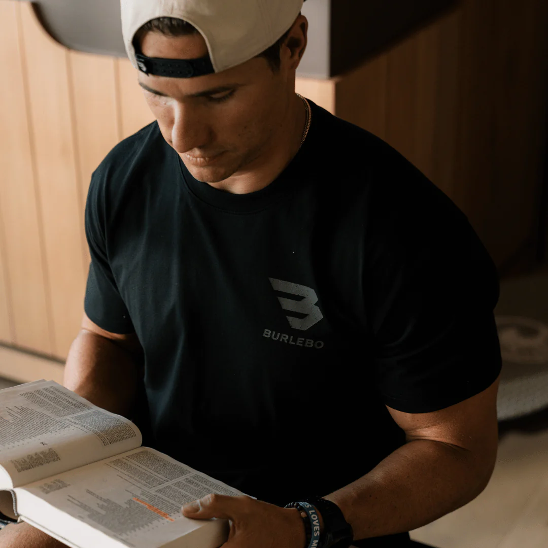 Short Sleeve Tee - Proverbs 27:17 - Black - Image 5