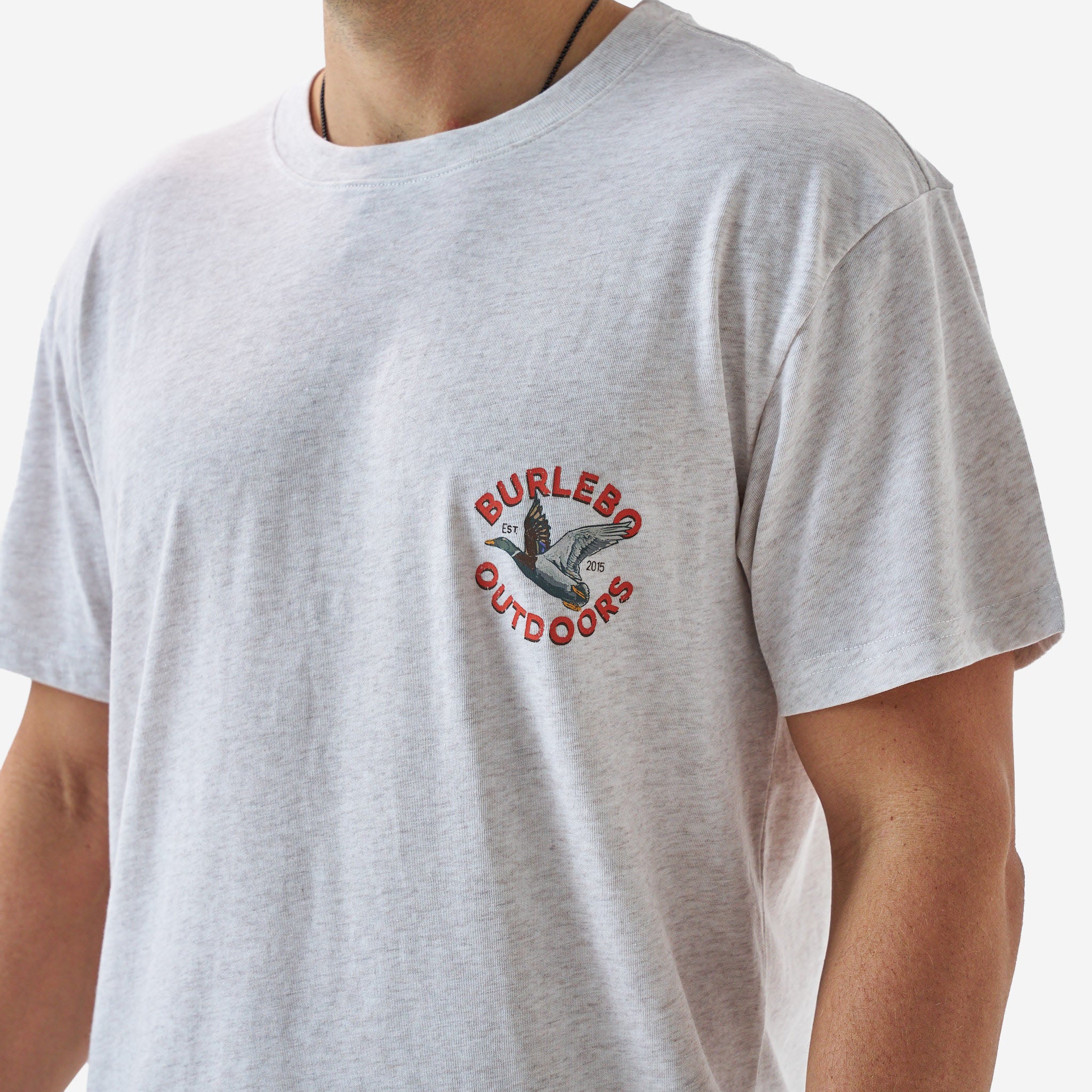 Short Sleeve Tee - Old School Duck Hunt - Heather Oat - Image 3