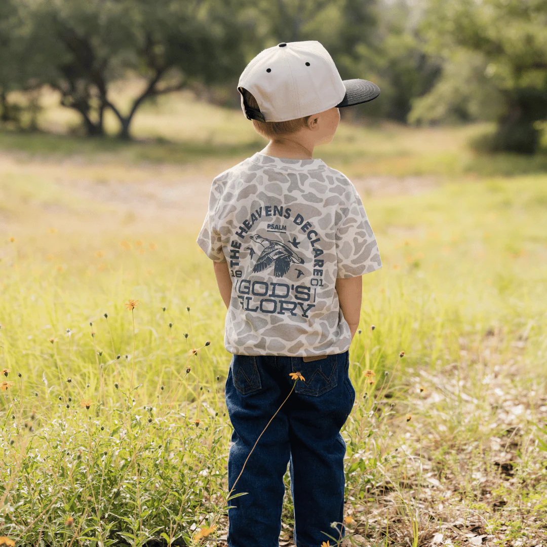 Youth Vintage Washed Tee - God's Glory - Classic Deer Camo - Image 5
