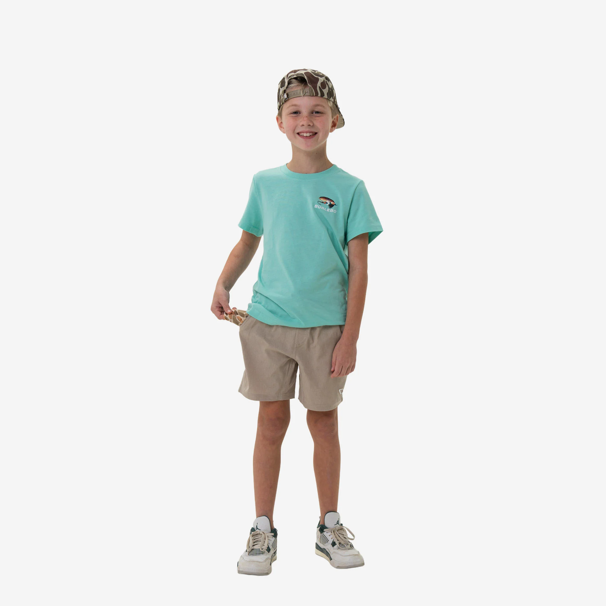 Youth Athletic Short - Heather Khaki - Venado Camo Liner - Image 3
