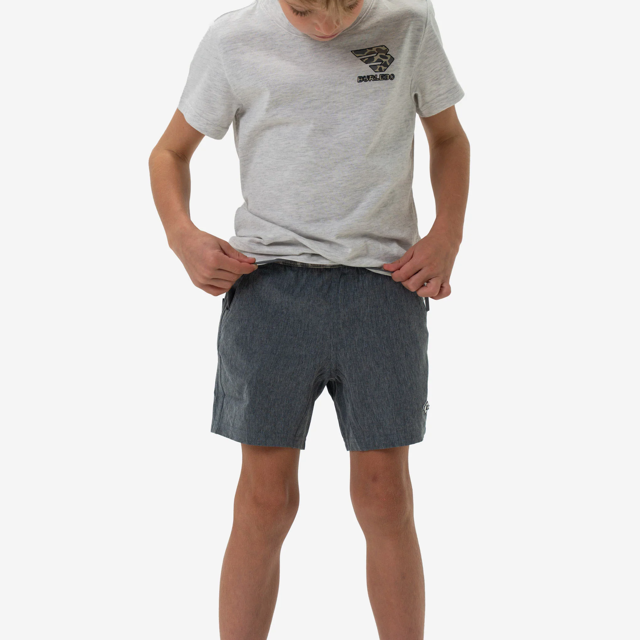 Youth Athletic Short - Grizzly Grey - Deer Camo Liner - Image 4