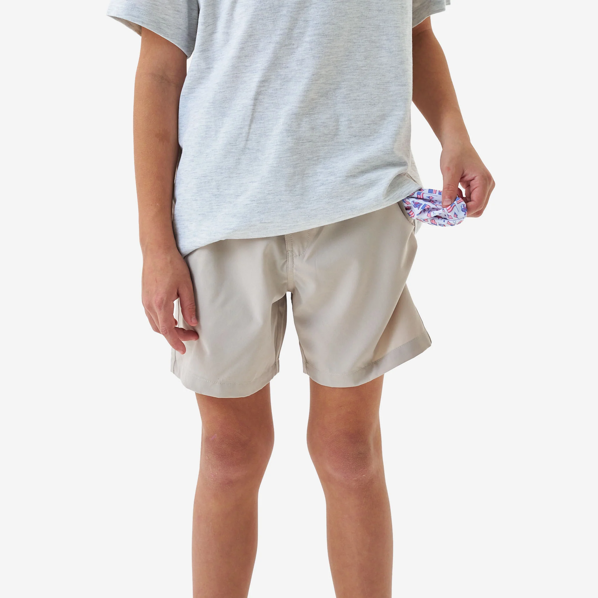 Youth Everyday Short - Light Khaki - Old Glory Pocket - Image 3