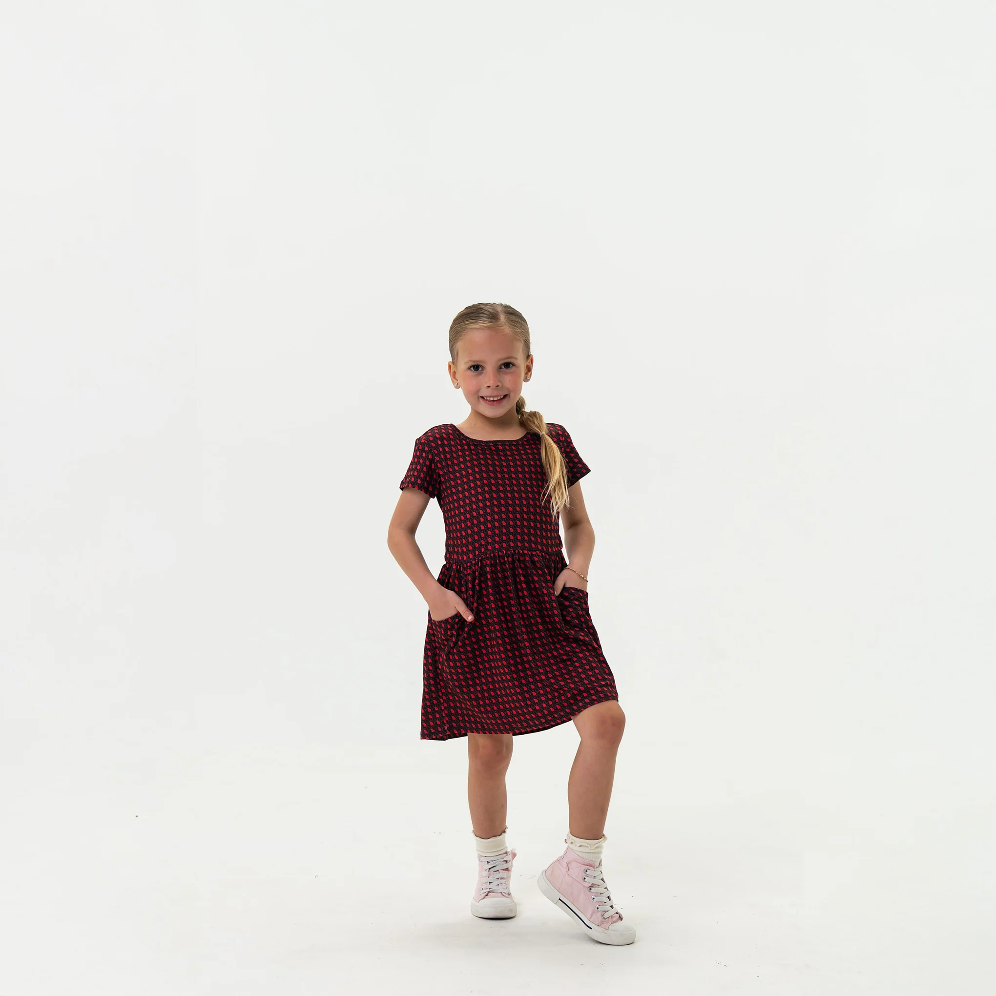 Youth Moxie Dress - Georgia - Black & Red - Image 2