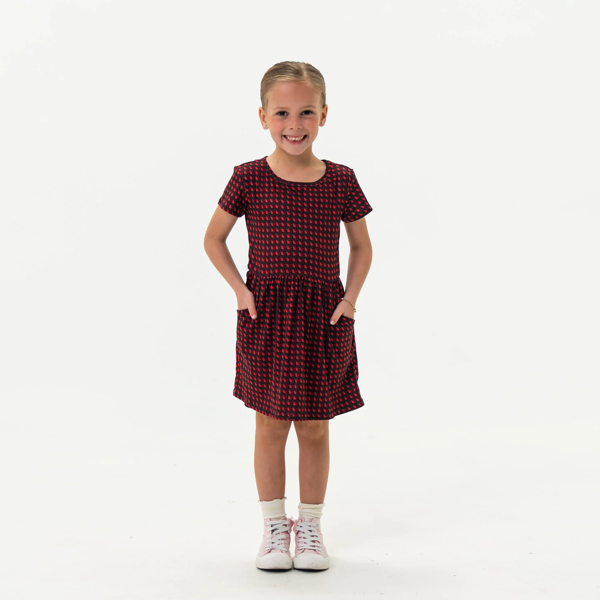 Youth Moxie Dress - Georgia - Black & Red - Image 4