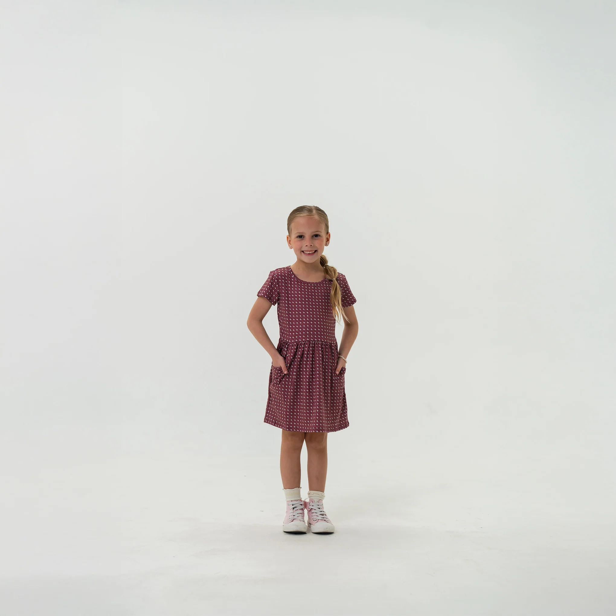 Youth Moxie Dress - Texas - Maroon & Grey - Image 5