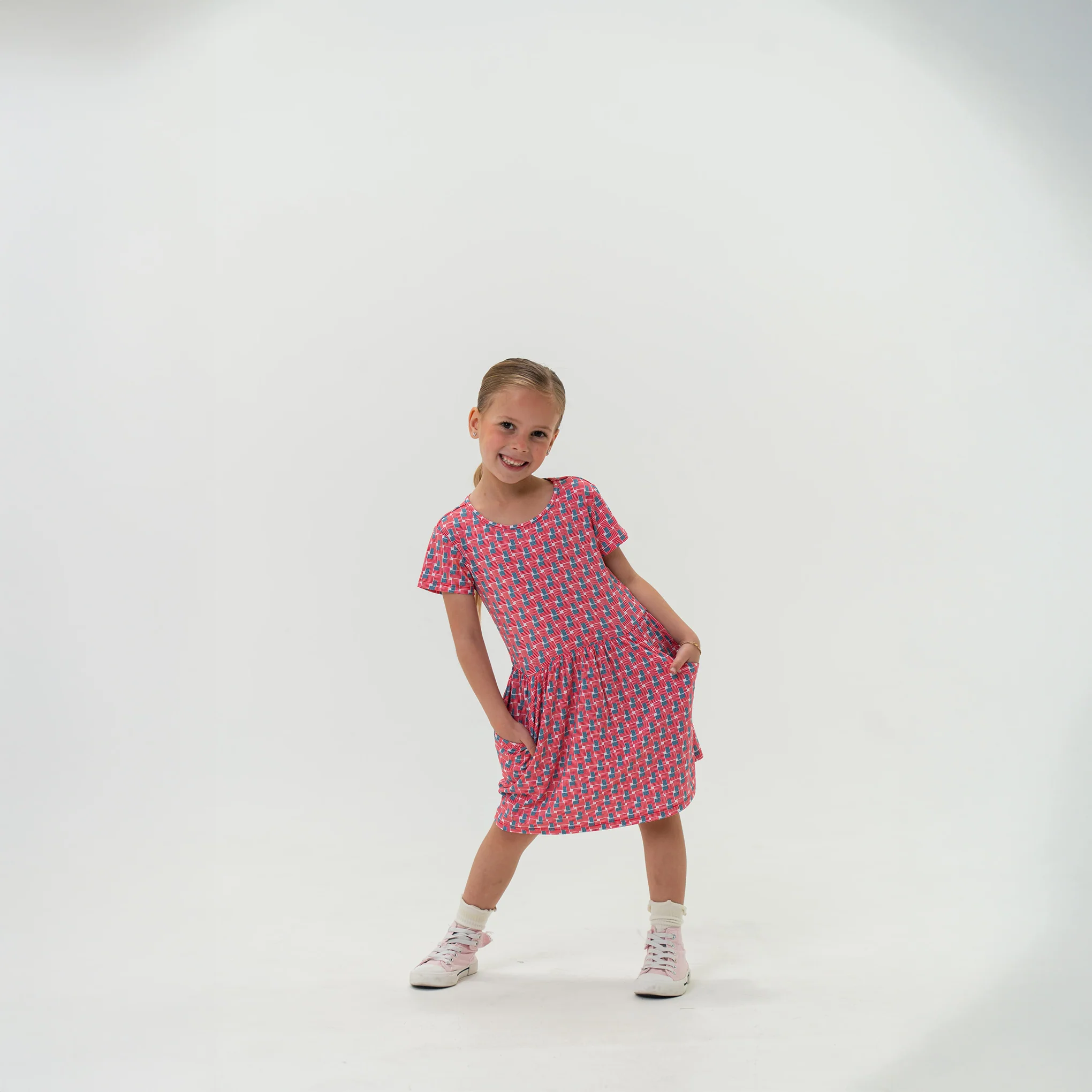 Youth Moxie Dress - American Flags - Image 4