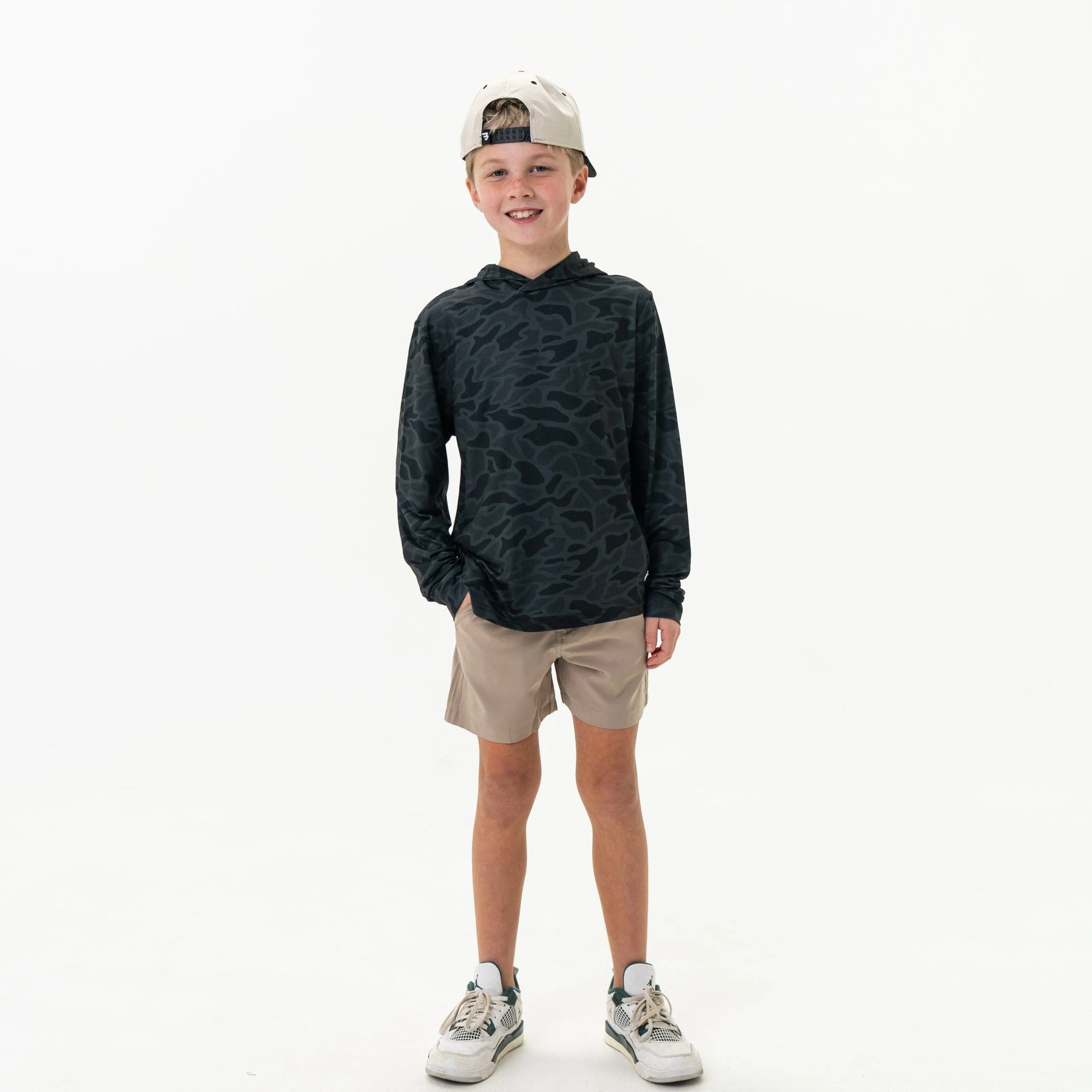 Youth Performance Hoodie - Black Camo - Image 3