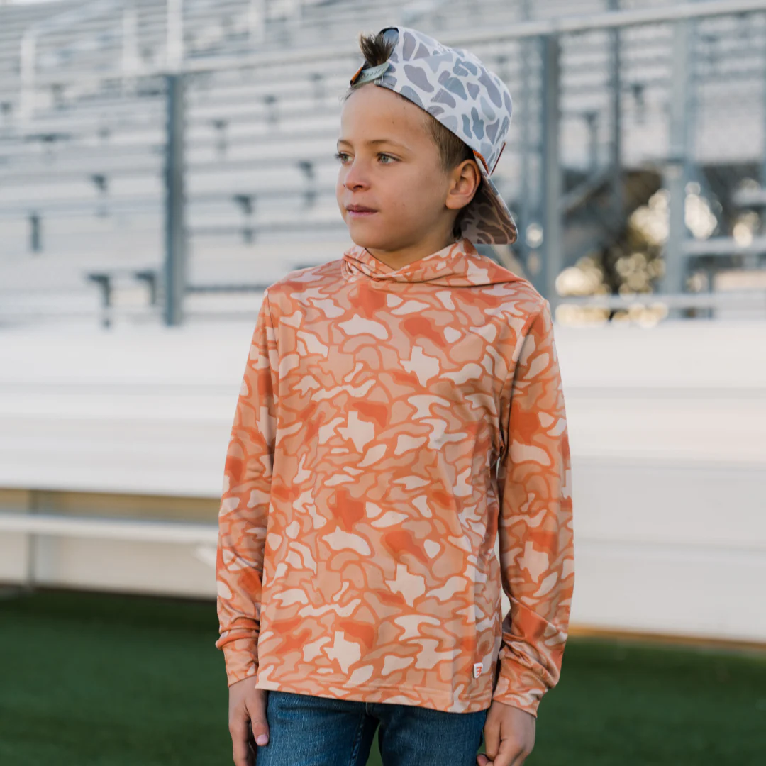 Youth Performance Hoodie - Orange Texas Camo - Image 4