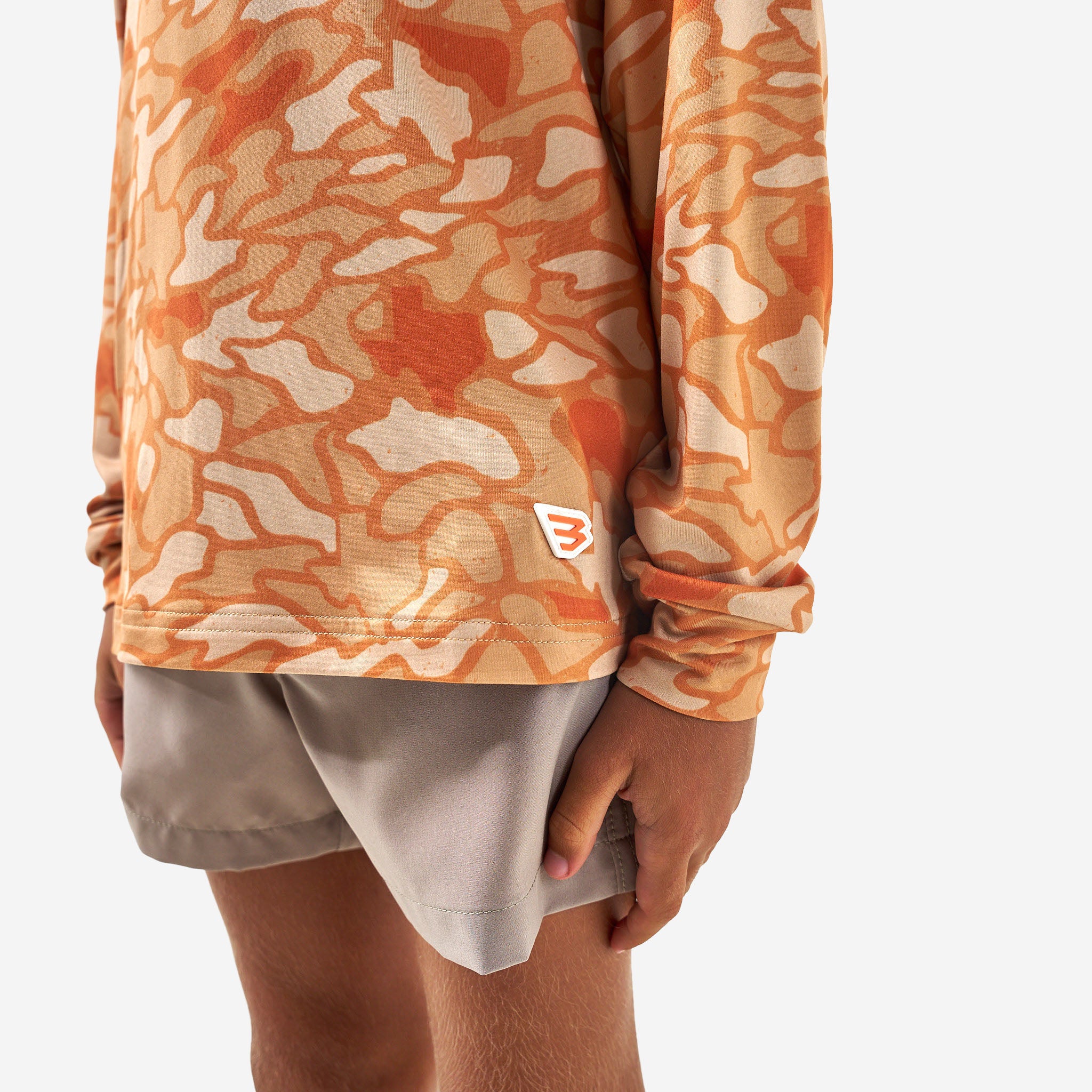 Youth Performance Hoodie - Orange Texas Camo - Image 5
