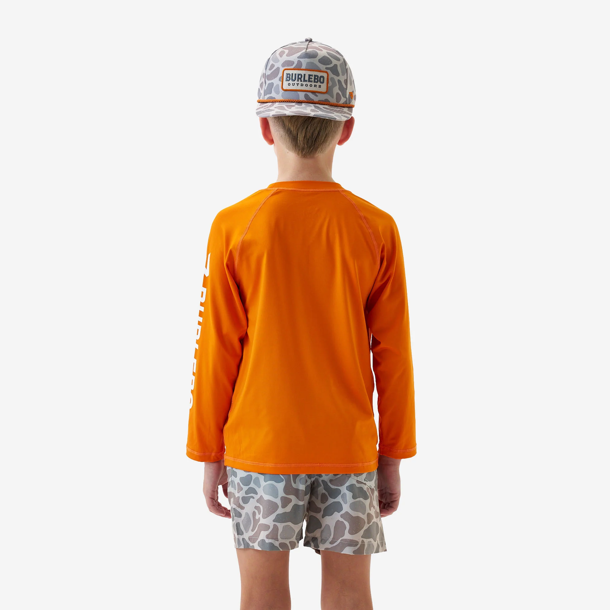 Youth Rash Guard - Orange and White - Image 4