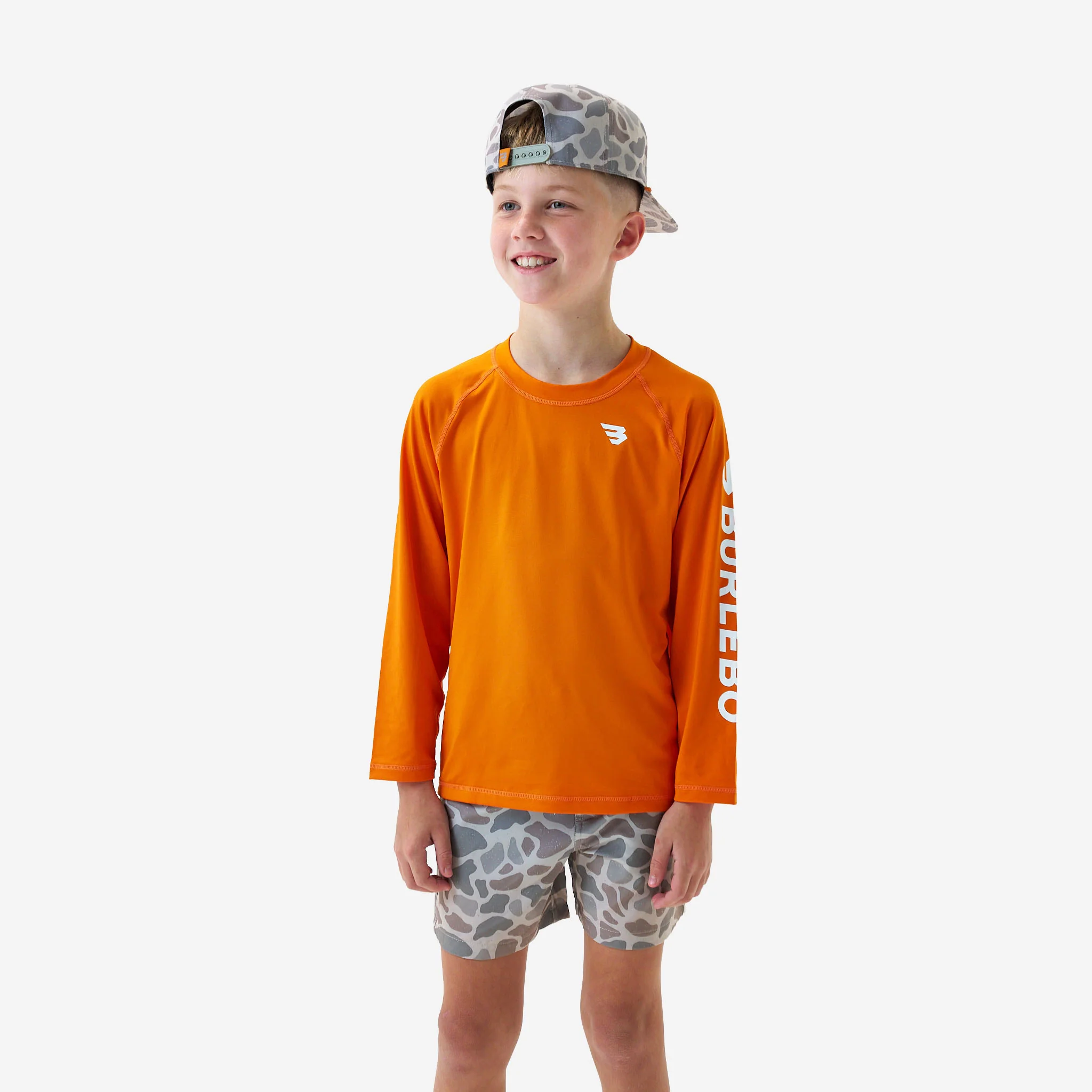 Youth Rash Guard - Orange and White - Image 5