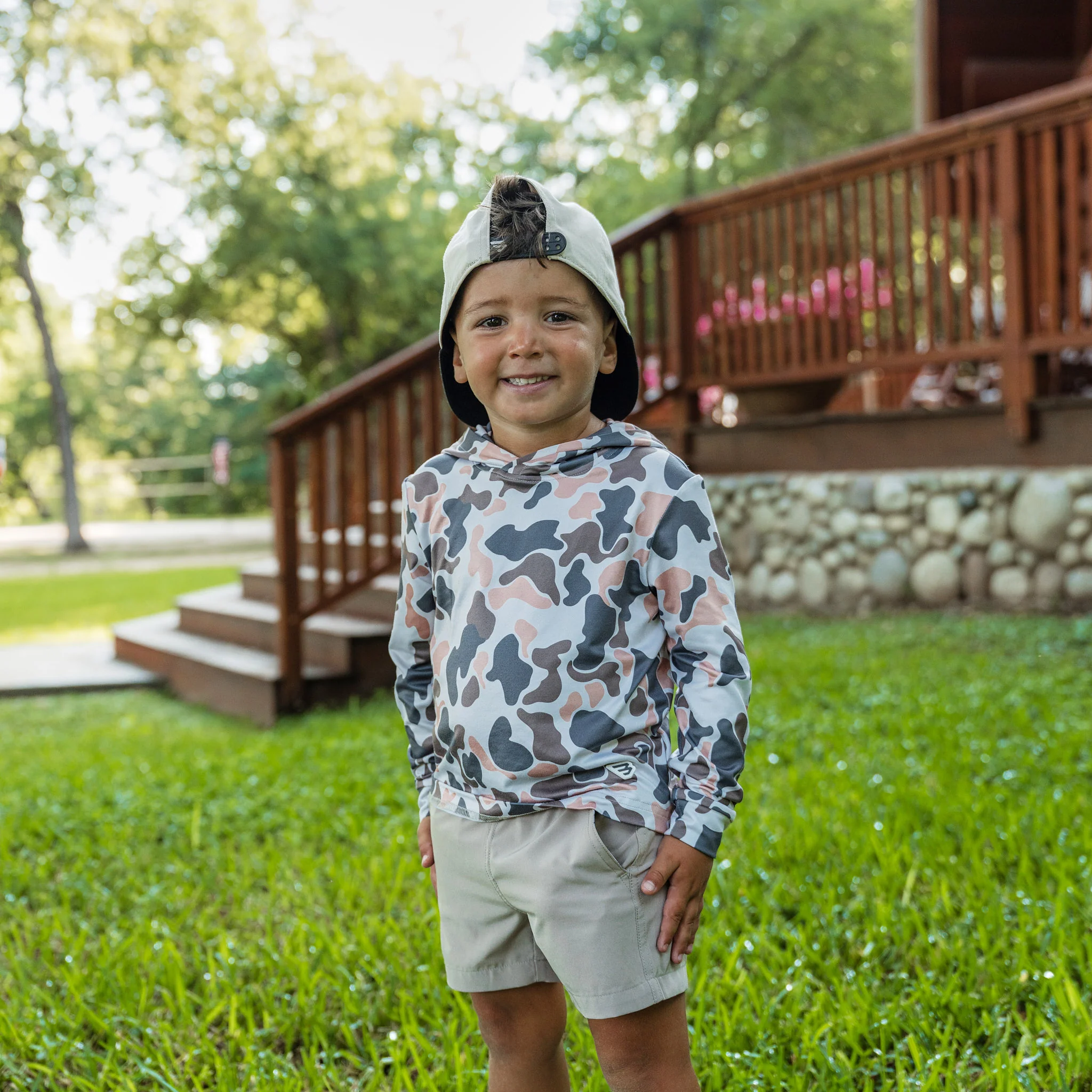 Youth Performance Hoodie - Vintage Camo - Image 2