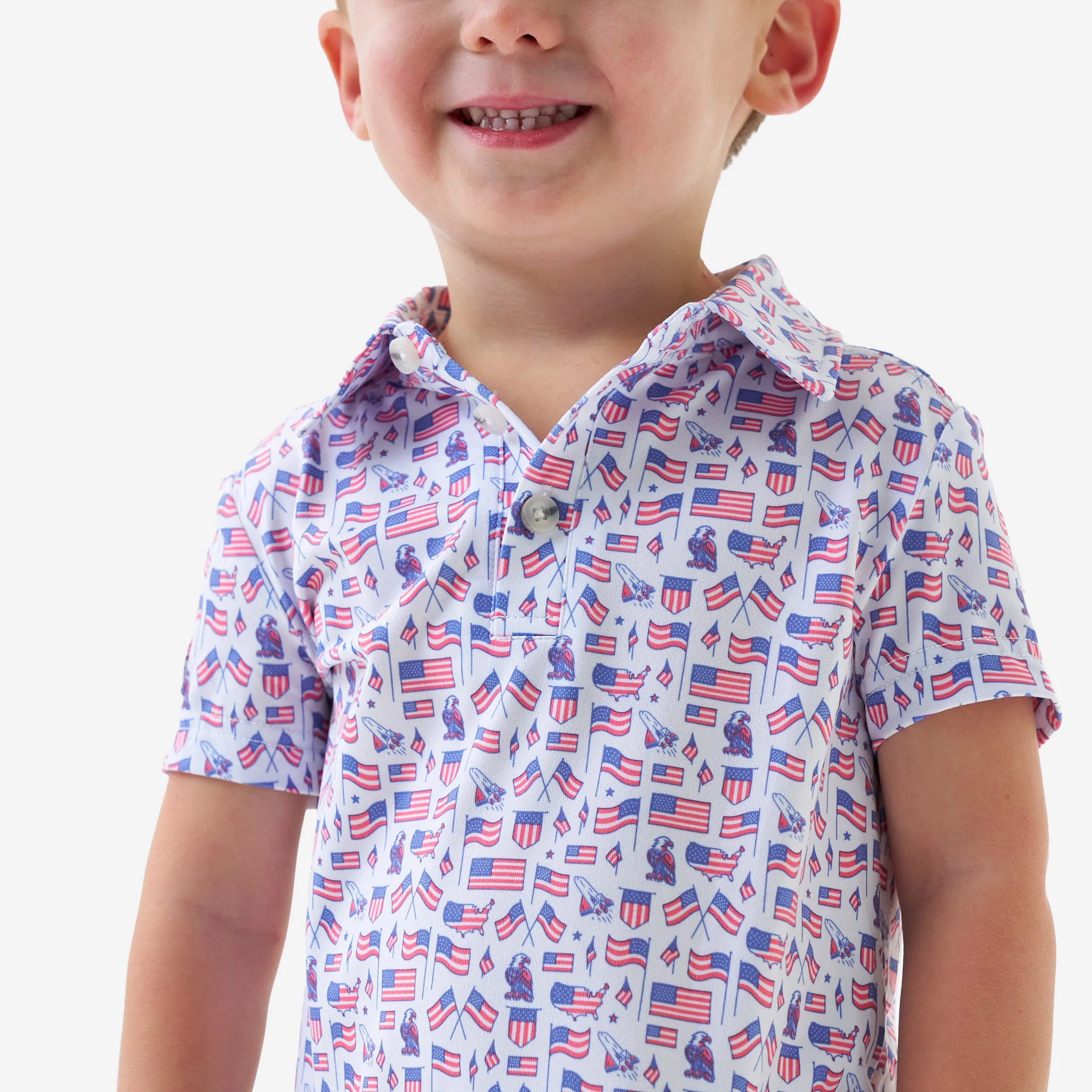 Youth Performance Polo - Old Glory - Image 3