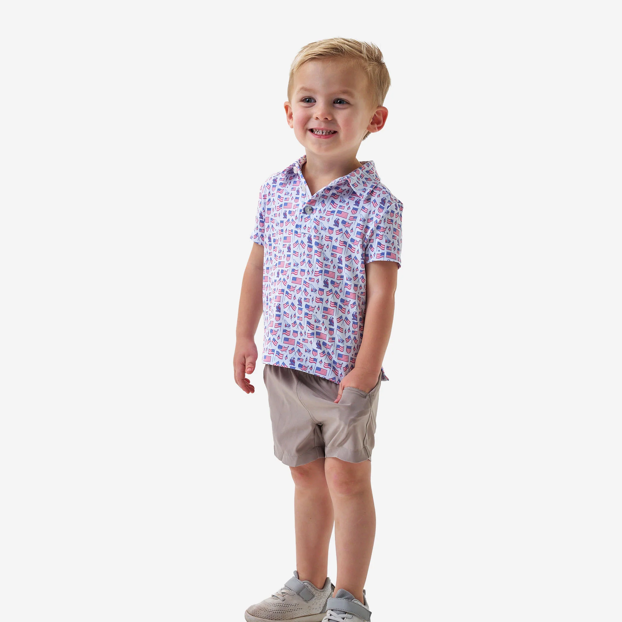 Youth Performance Polo - Old Glory - Image 4