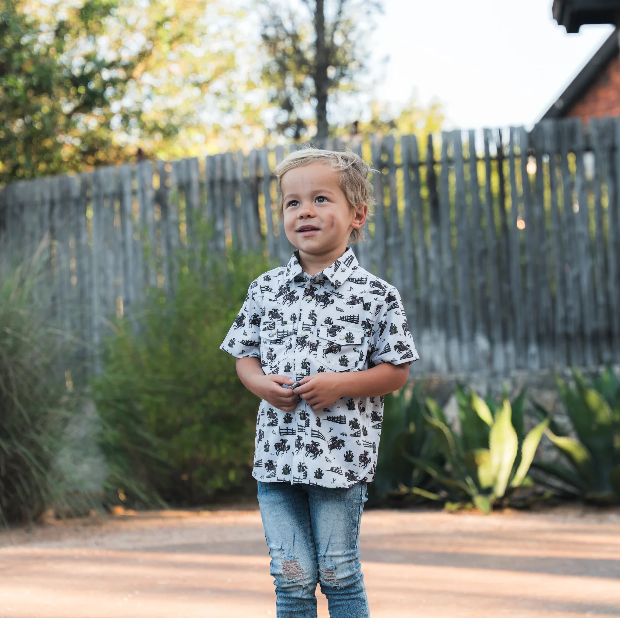 Youth Performance Western Shirt - Cowboy Country - Image 2