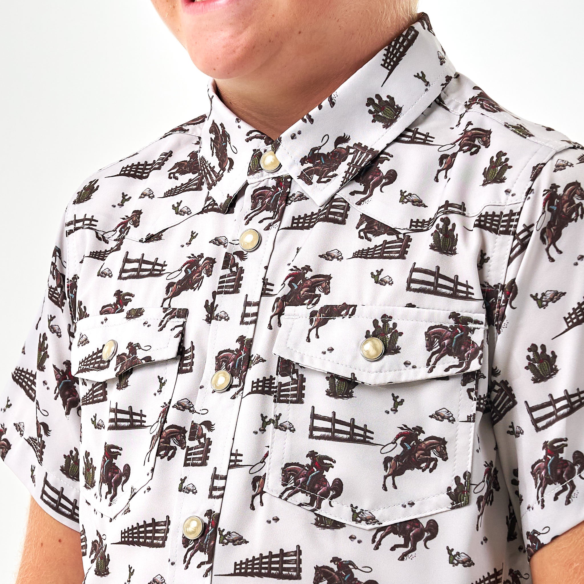 Youth Performance Western Shirt - Cowboy Country - Image 3