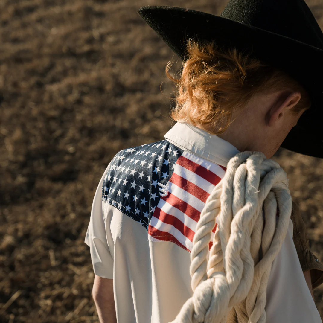Youth Performance Western Shirt - All American - Image 2