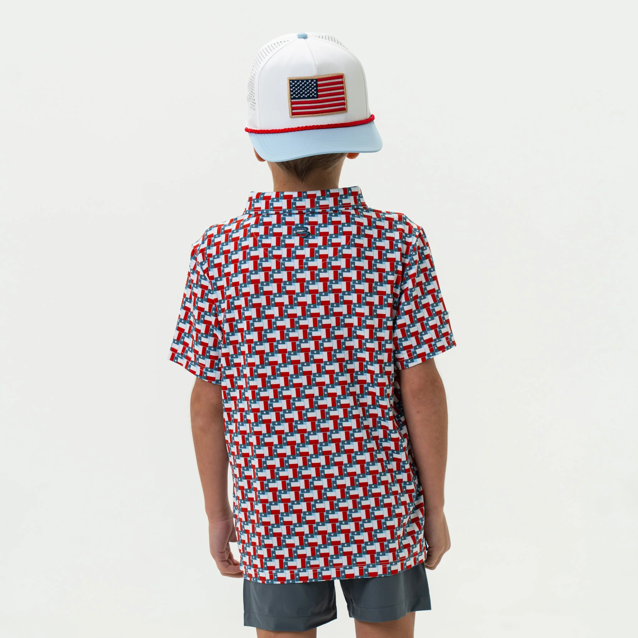 Youth Performance Polo - Texas Flag - Image 4