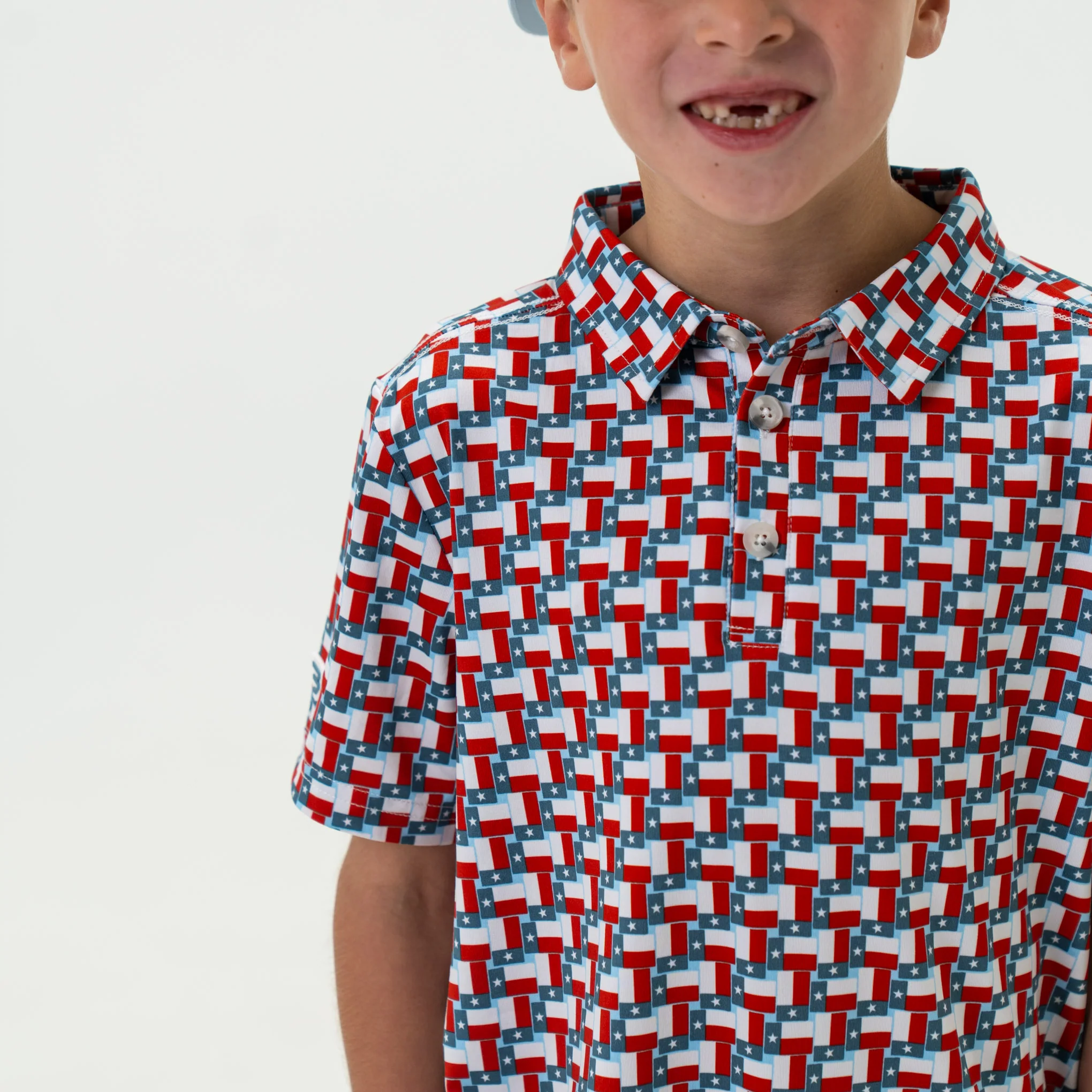 Youth Performance Polo - Texas Flag - Image 6