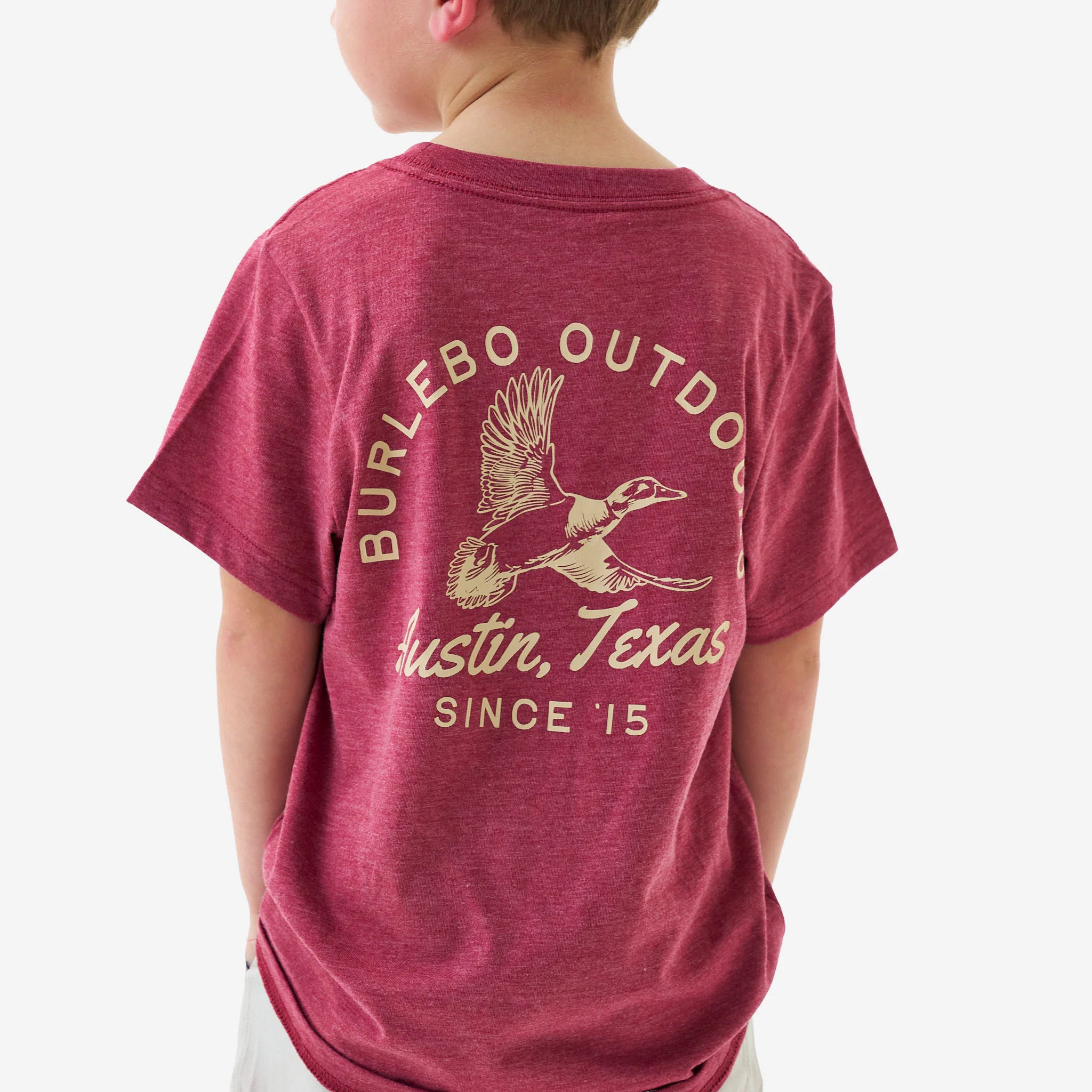 Youth Short Sleeve Tee - Classic Duck - Heather Red - Image 4