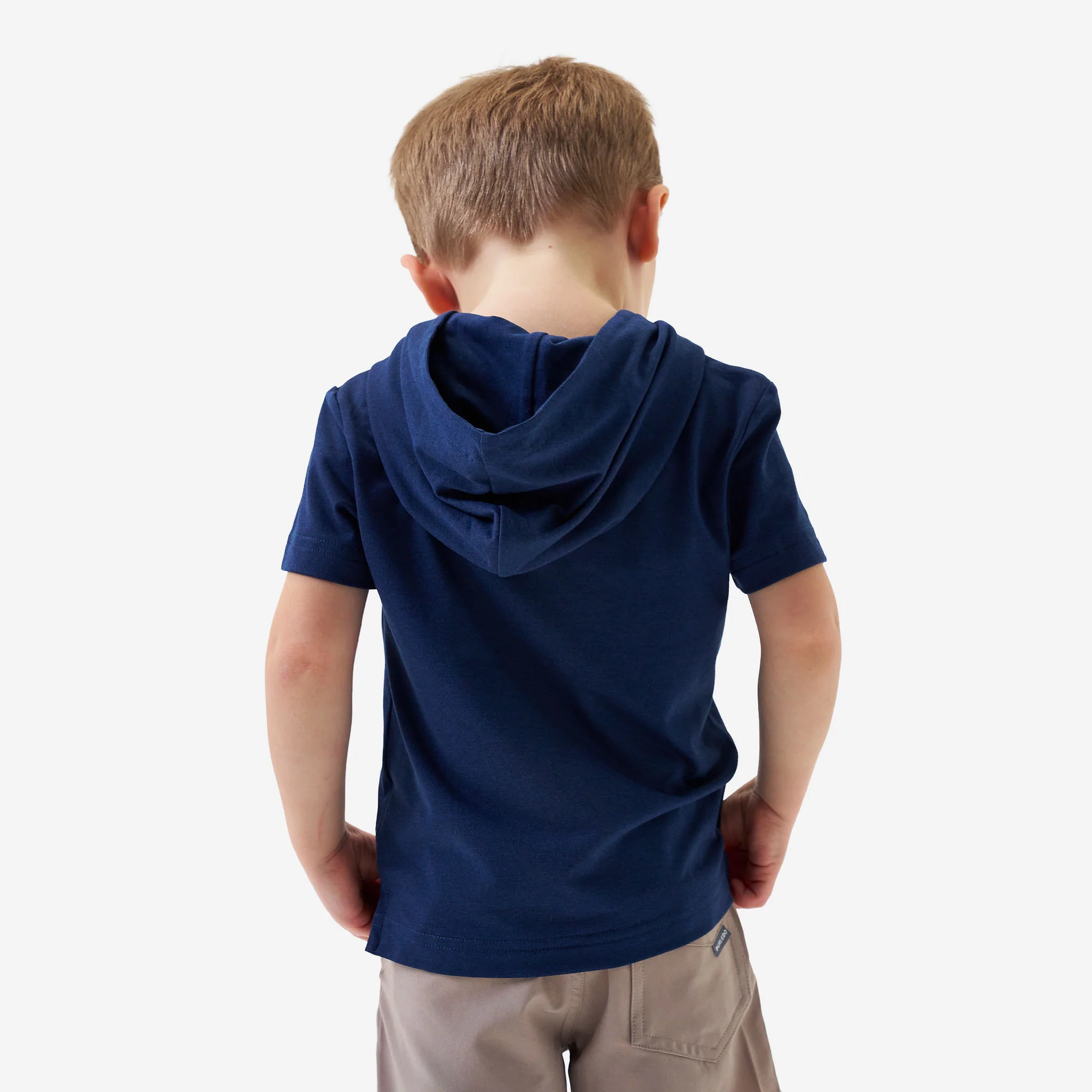 Youth Short Sleeve Performance Hoodie - Navy - Image 2