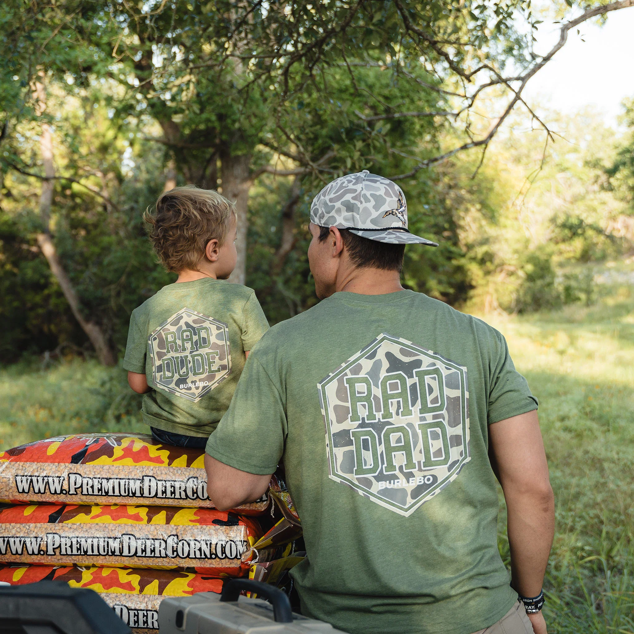 Youth Short Sleeve Tee - Rad Dude Deer Camo - Heather Olive - Image 2