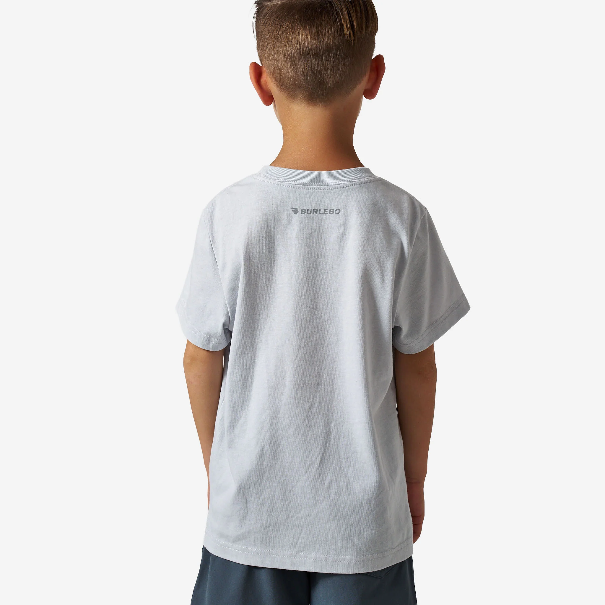 Youth Vintage Washed Tee - PRAY - Light Grey - Image 3